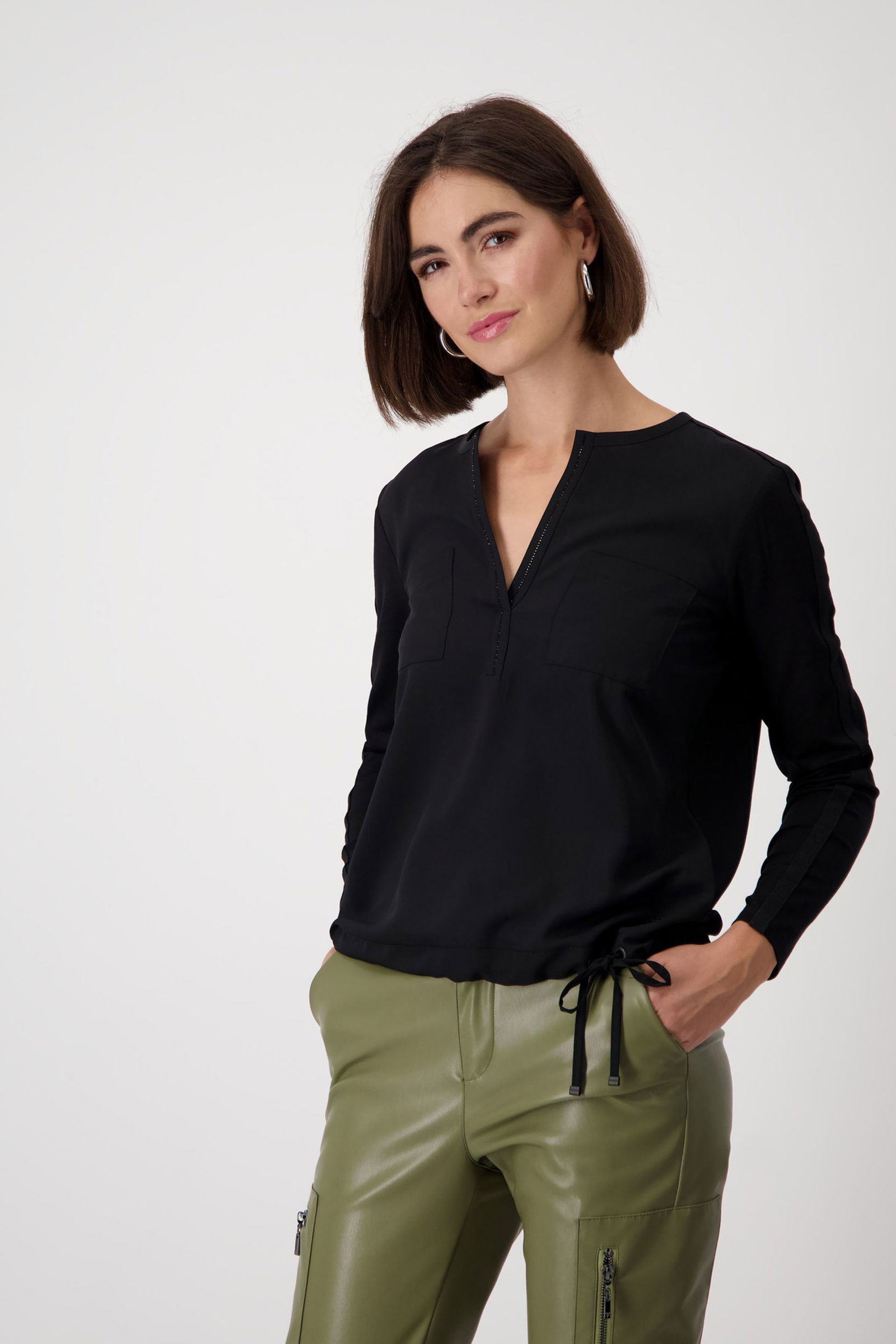 c124c889db97cc300b43e517019945e5 Monari |  Monari Druckbluse  | 44 | schwarz