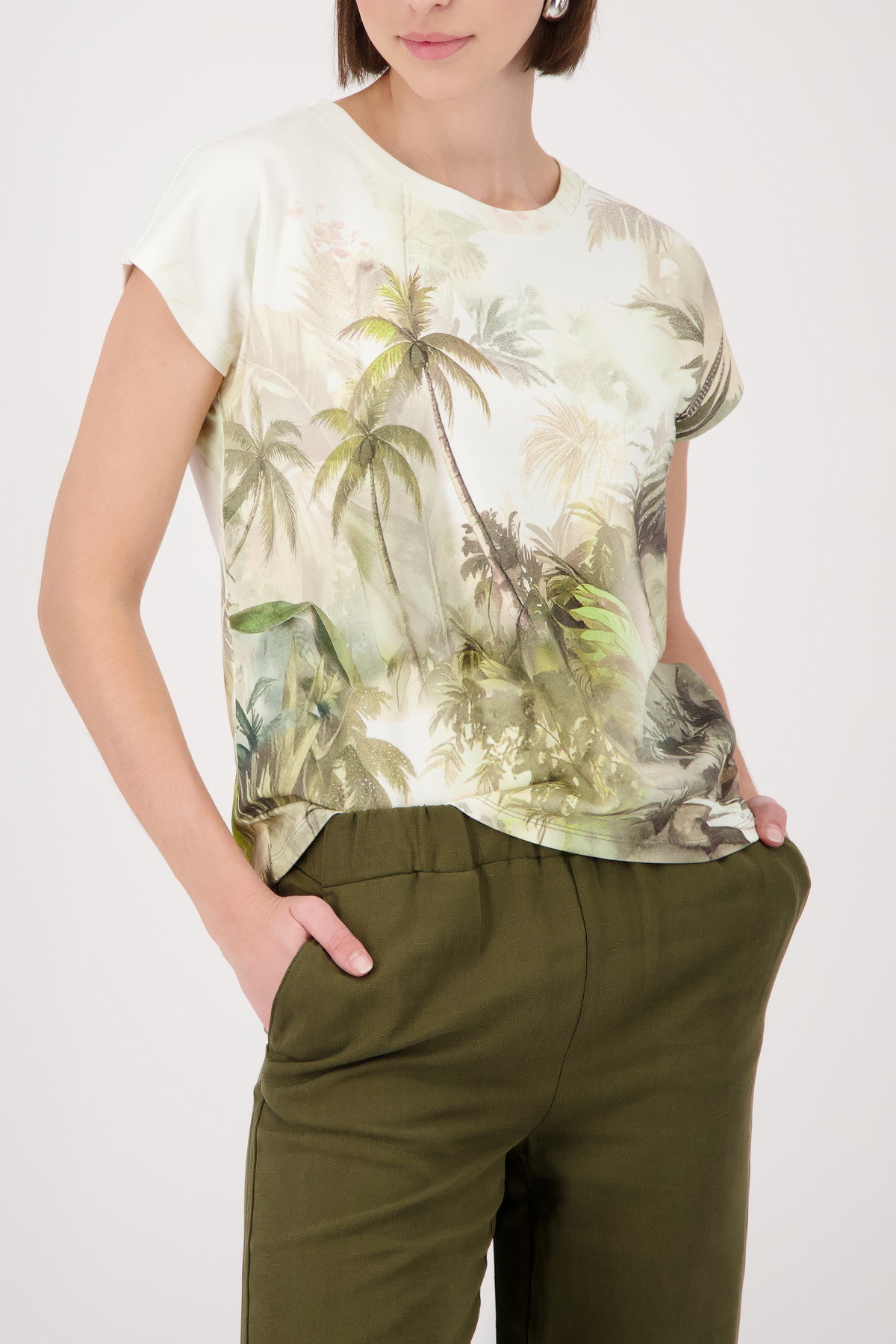 Monari T-Shirt mit tropischen Print #2