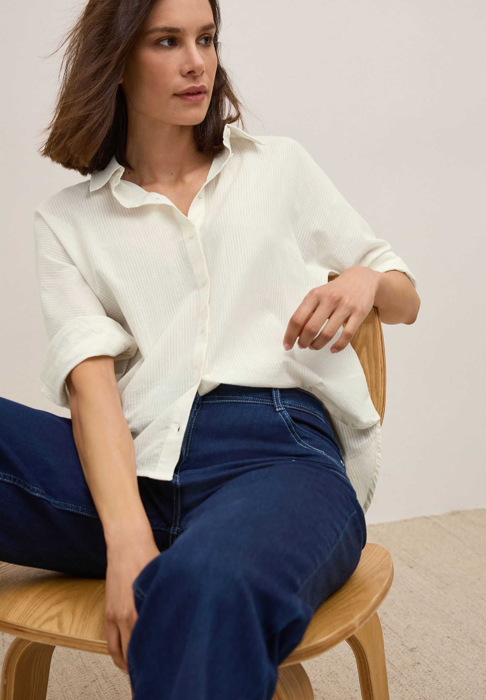 CECIL |  CECIL Druckbluse  | L | vanilla white