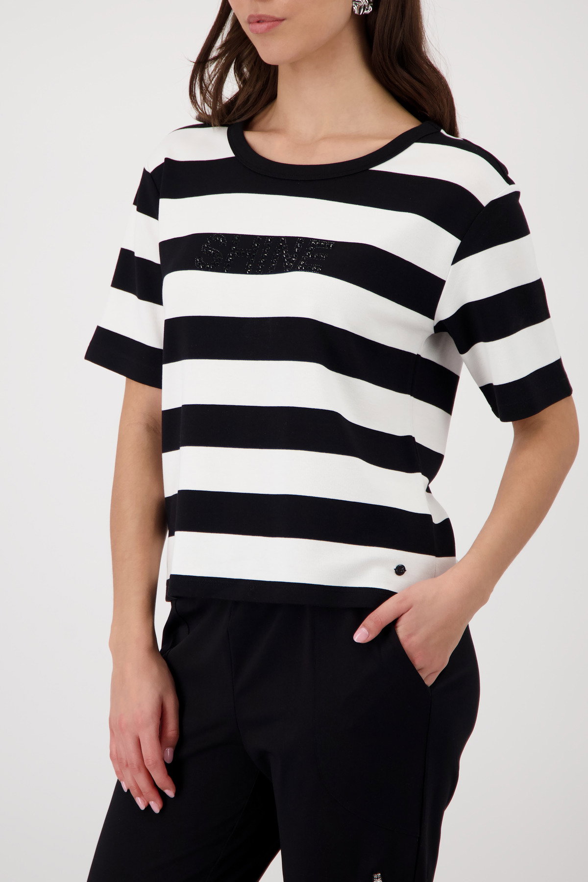 T-Shirt, schwarz ringel #3