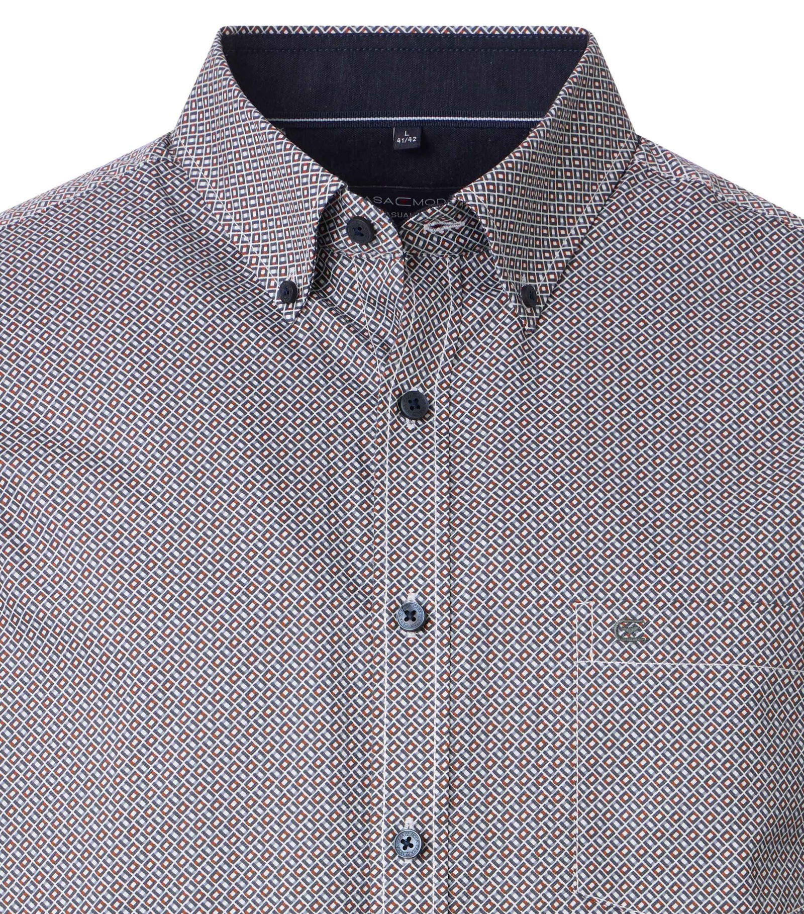 Casa Moda | Casa Moda Hemd Regular Fit | L | silber