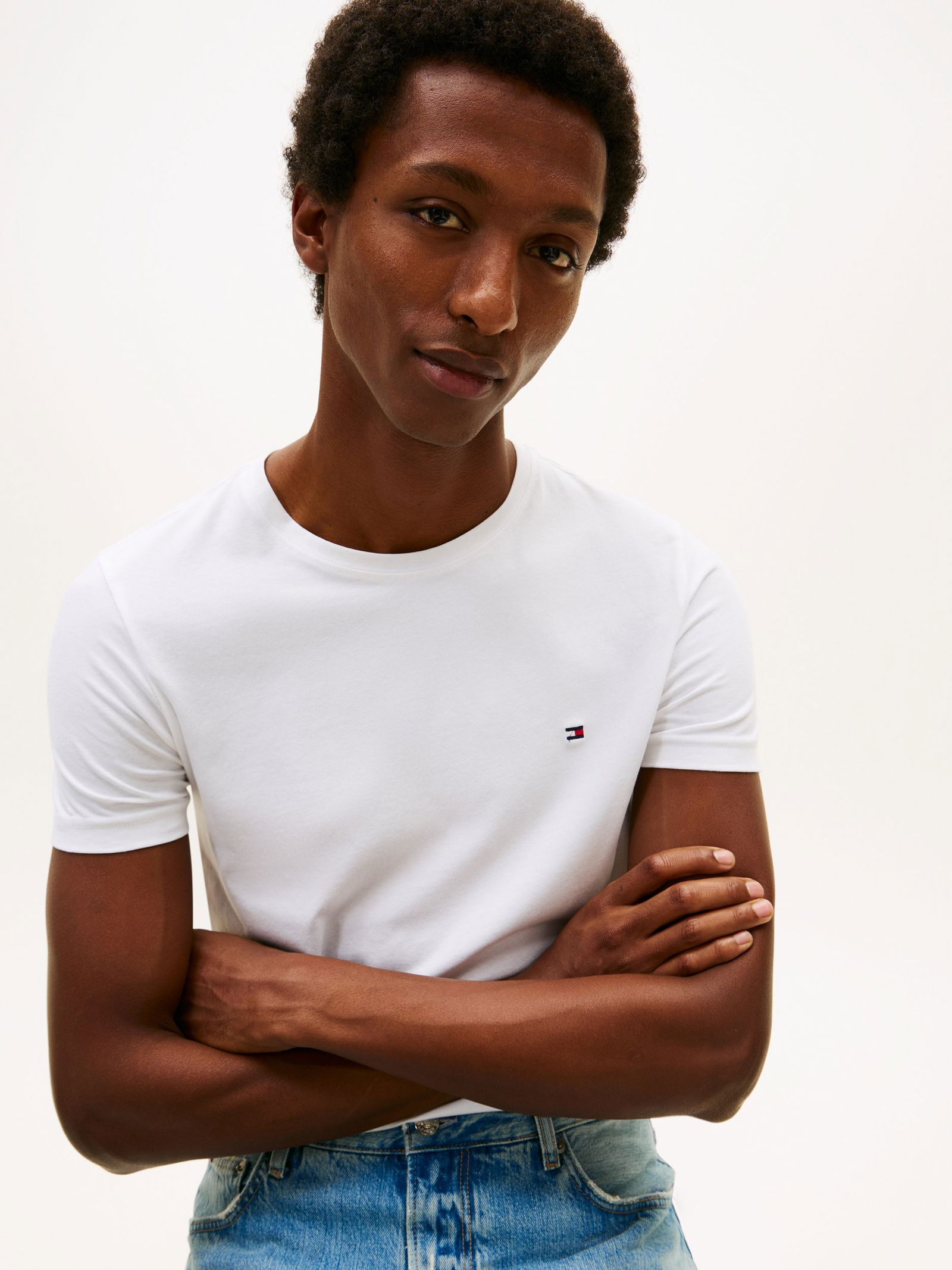 Tommy Hilfiger |  CORE STRETCH SLIM C-NECK TEE | S | white