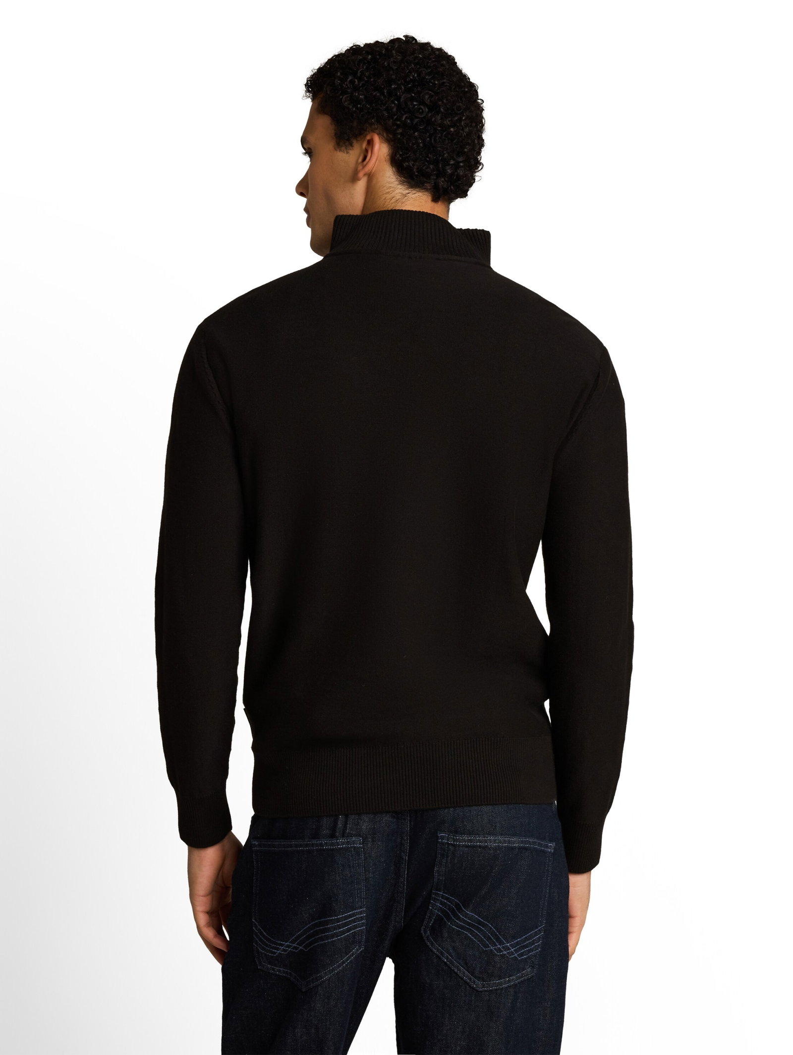 basic knit troyer, Black #10