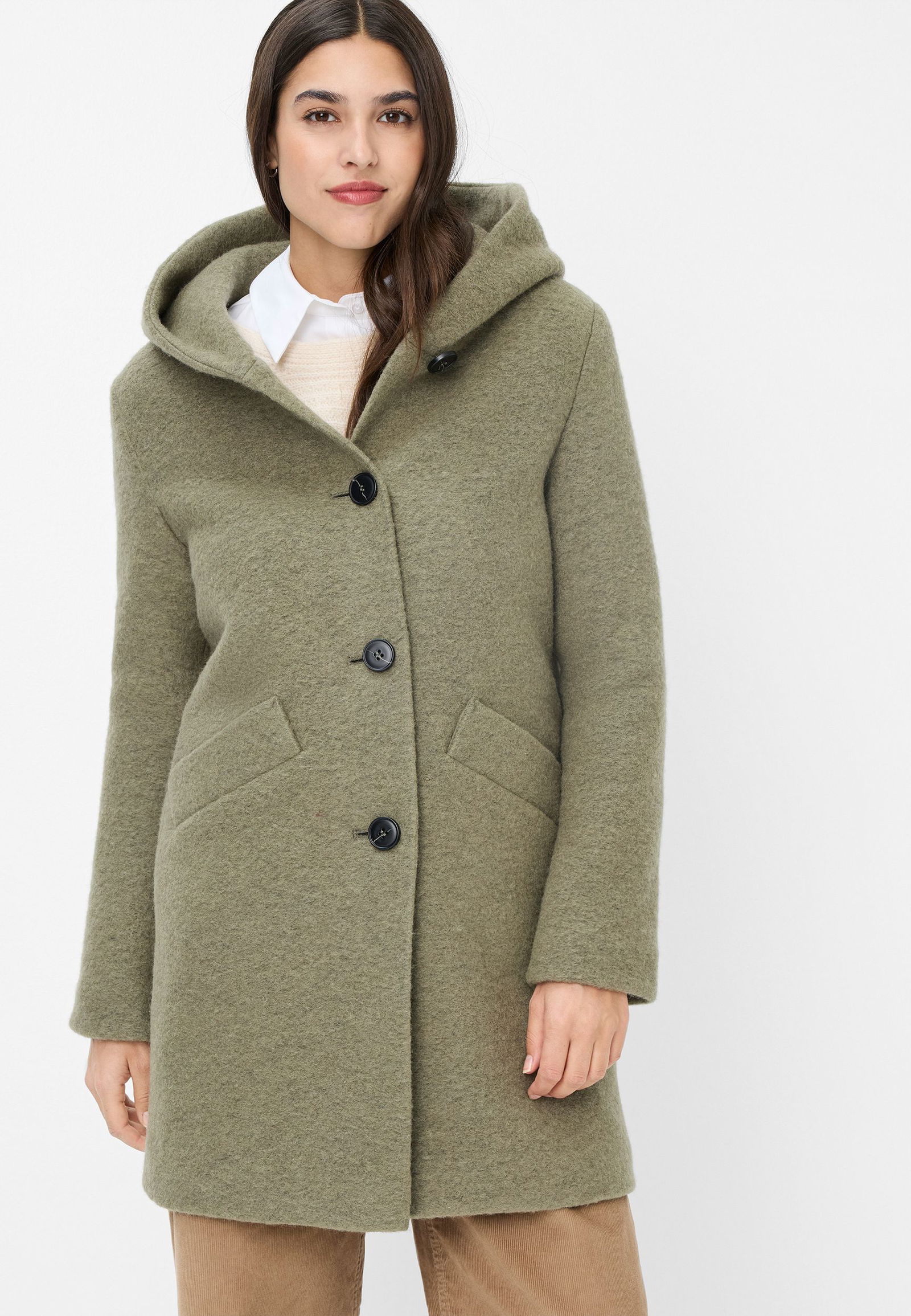 Fuchs & Schmitt |  Fuchs & Schmitt Strickkurzmantel | 48 | apfel