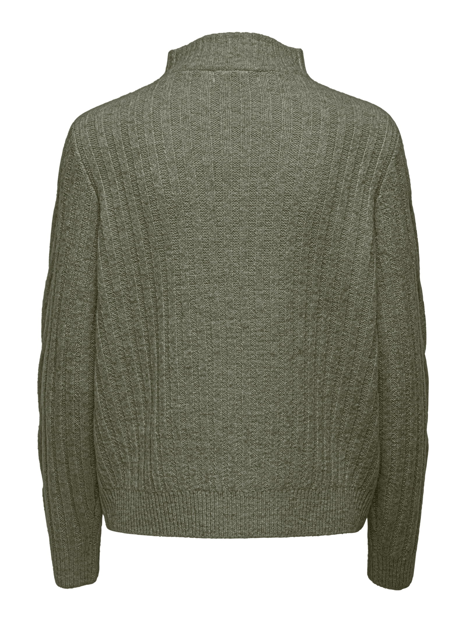 JDYANDREA L/S ZIP CABLE PULLOVE KNT, Kalamata/MELANGE #2