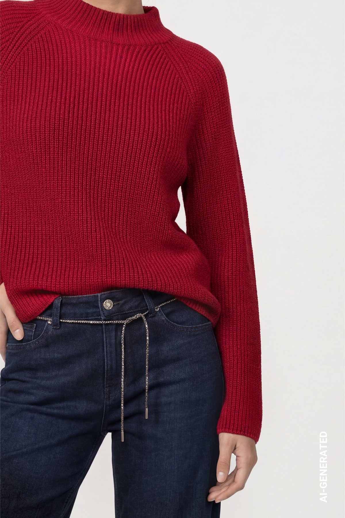 Pullover, red dahlia #5