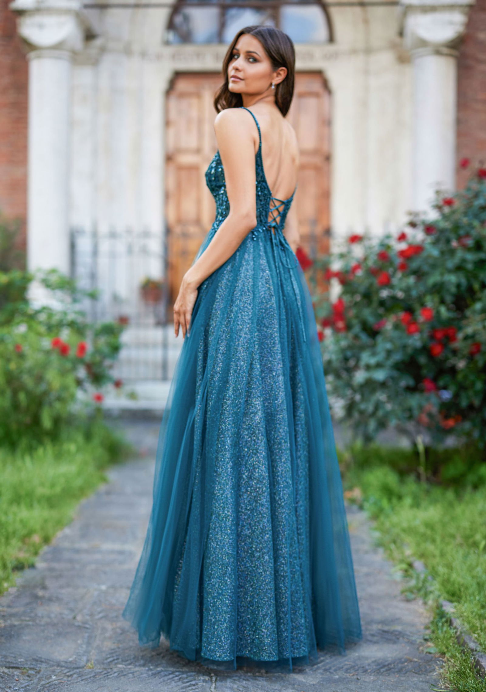 Christian Koehlert | Christian Koehlert Langes Kleid | 34 | Peacock Green