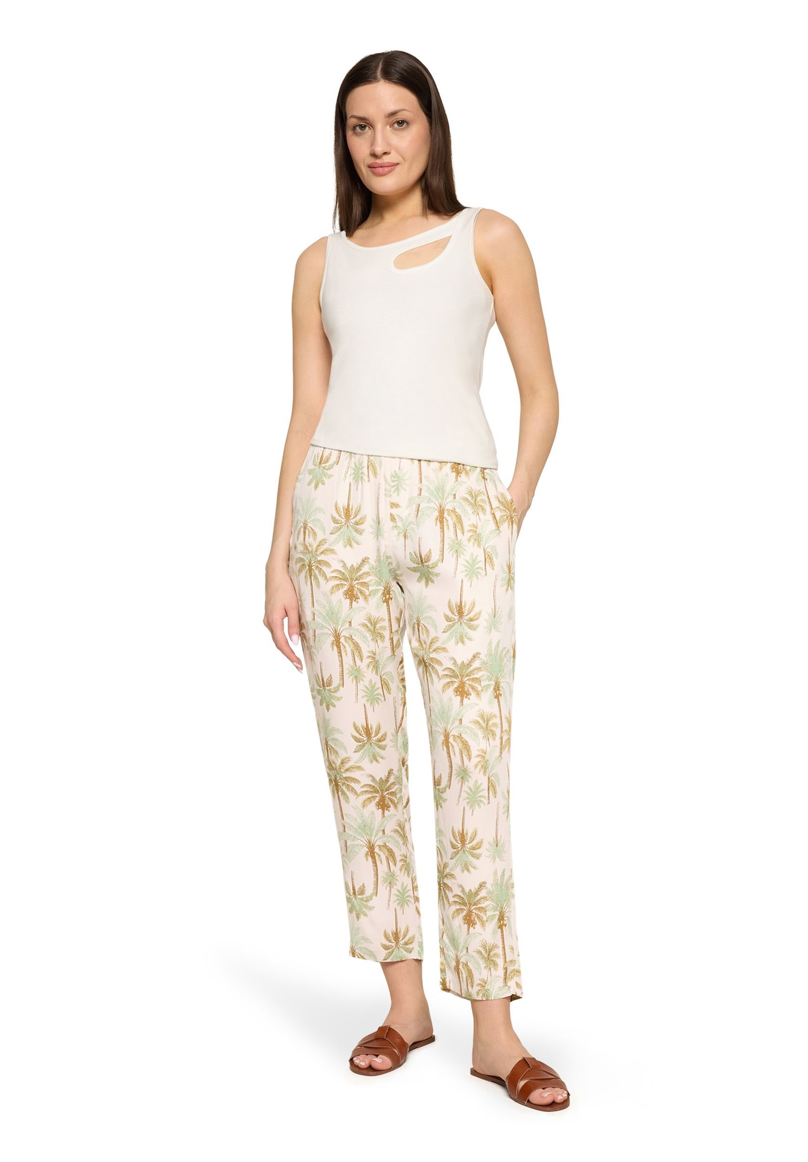 |  Hose Casual 1/1 LAEnge, Nature/Green | 36 | nature/green