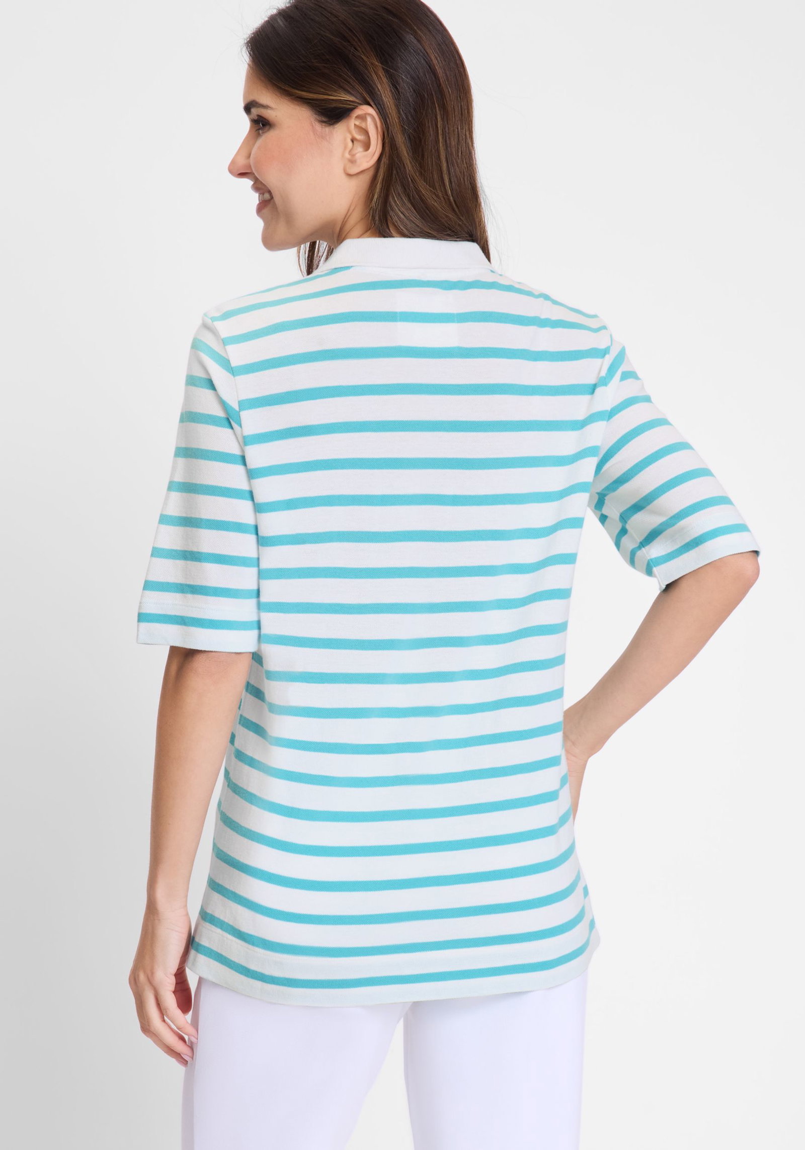 Olsen |  Polo Shirt Short Sleeves | 42 | aruba blue