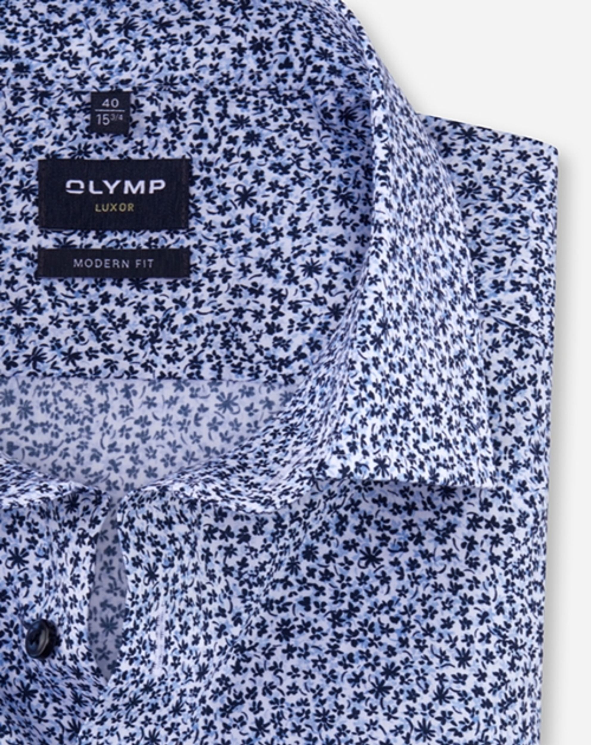 Olymp |  Olymp Hemd Modern Fit  | 40 | bleu