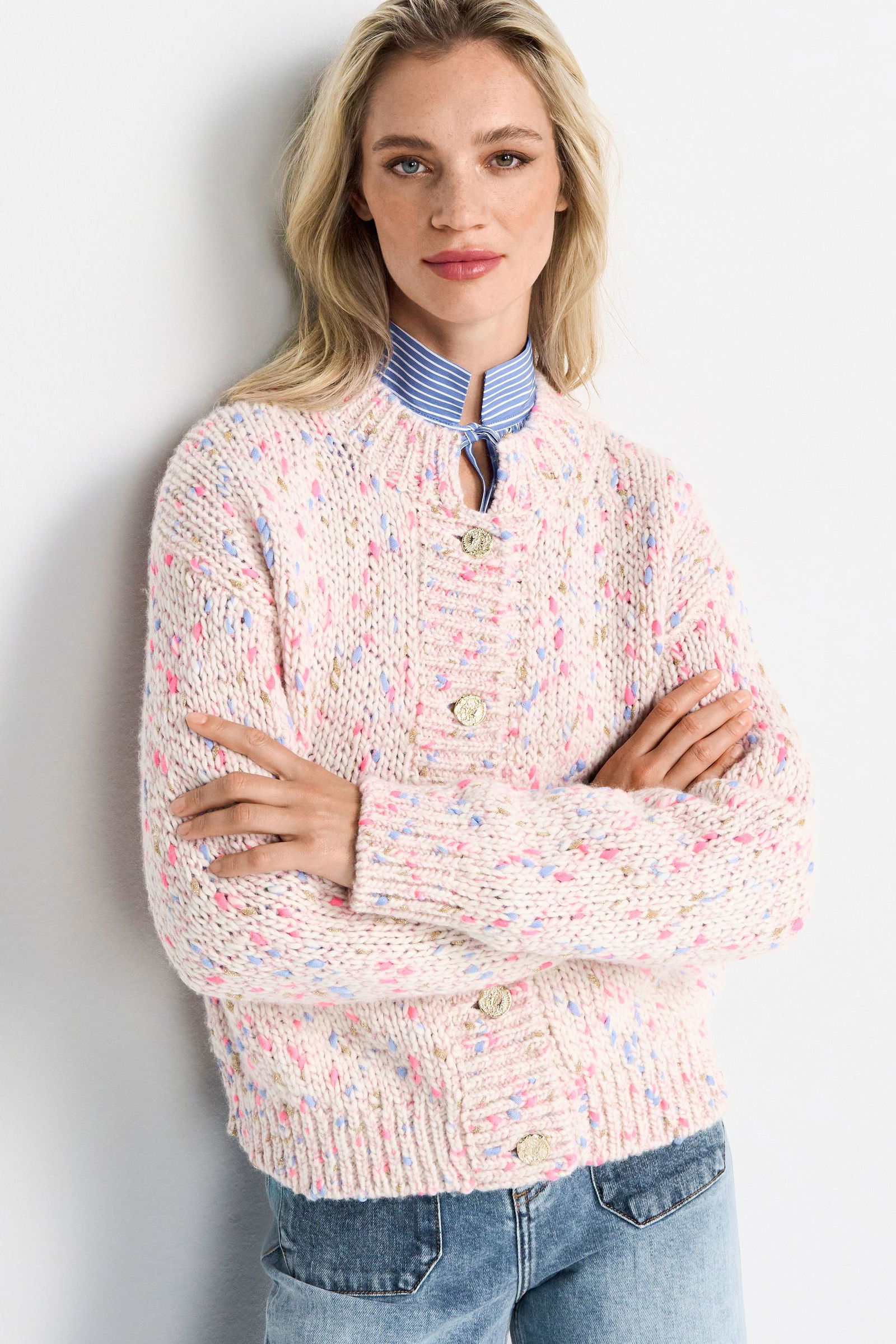 Rich & Royal |  Rich & Royal Strickjacke | Cardigan  | S | pearl white