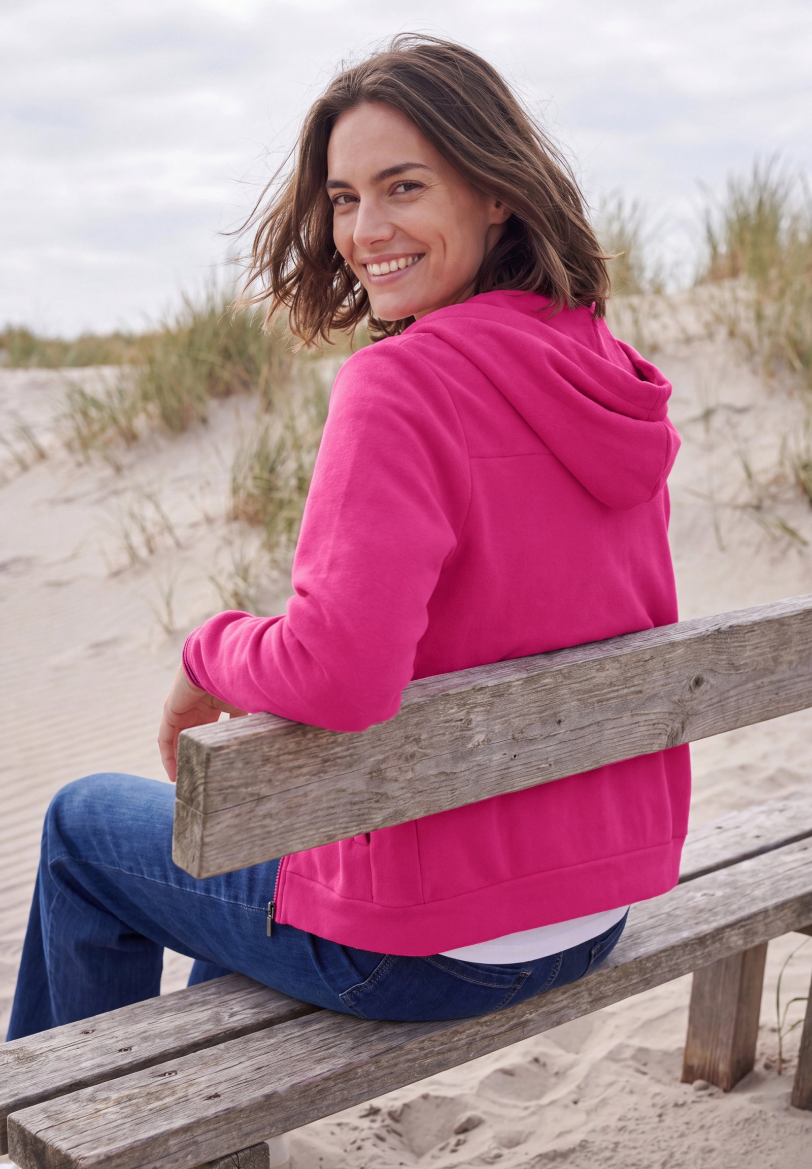TOS Fleece Hoody Jacket, pink flash #4