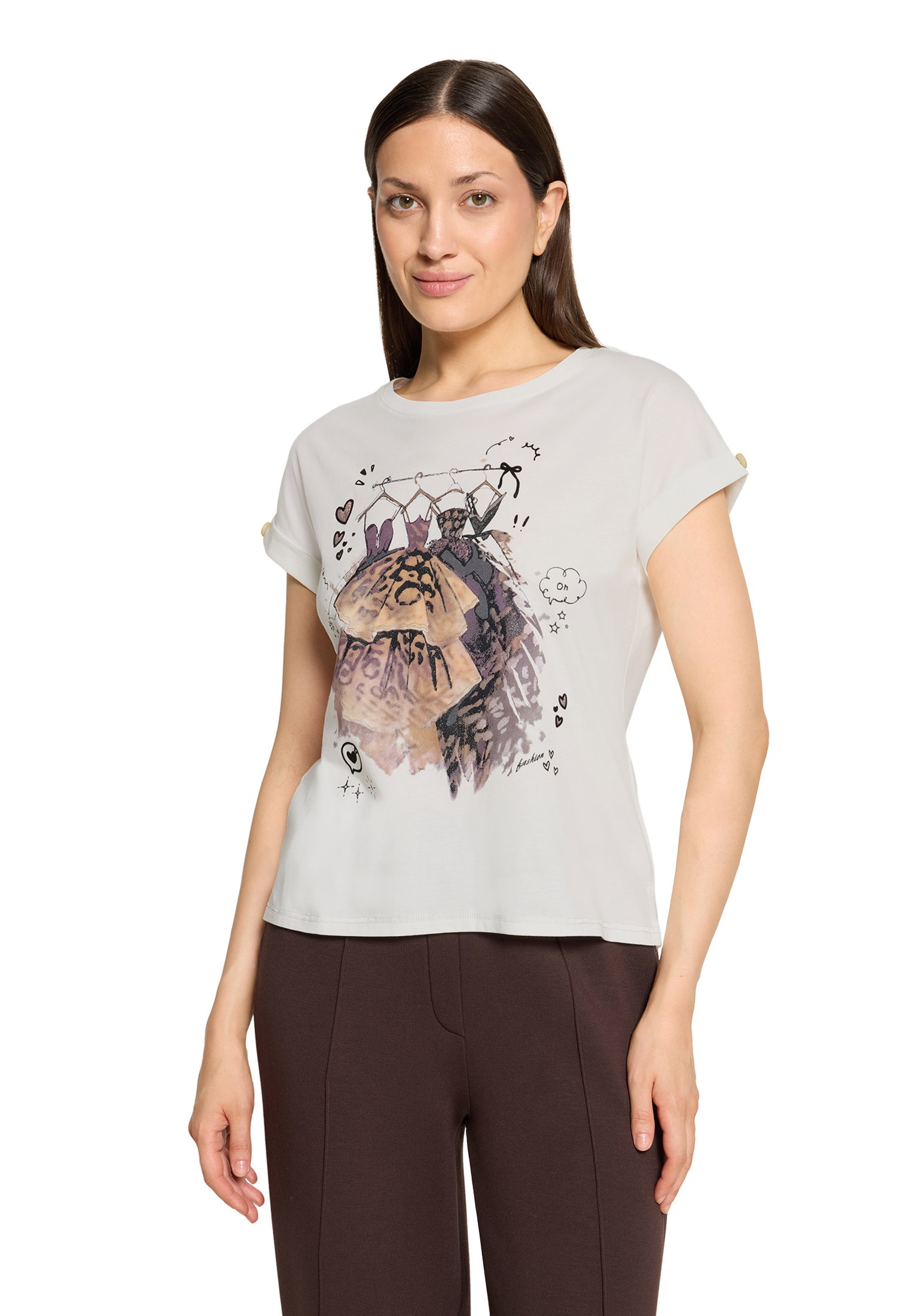 Shirt Kurz 1/2 Arm, Patch Cream/Beige #6