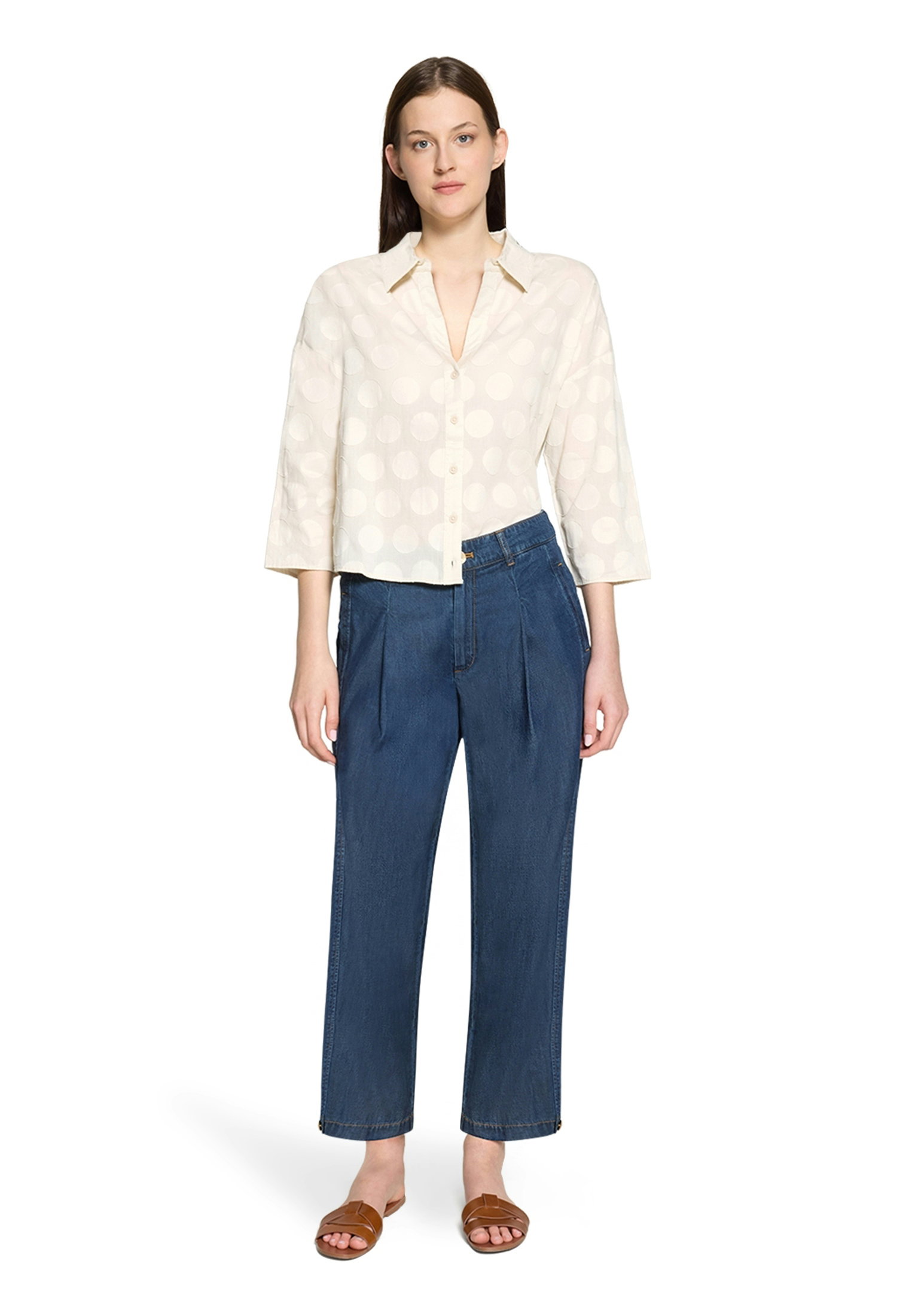 Bluse Kurz 3/4 Arm, Silky Beige #5