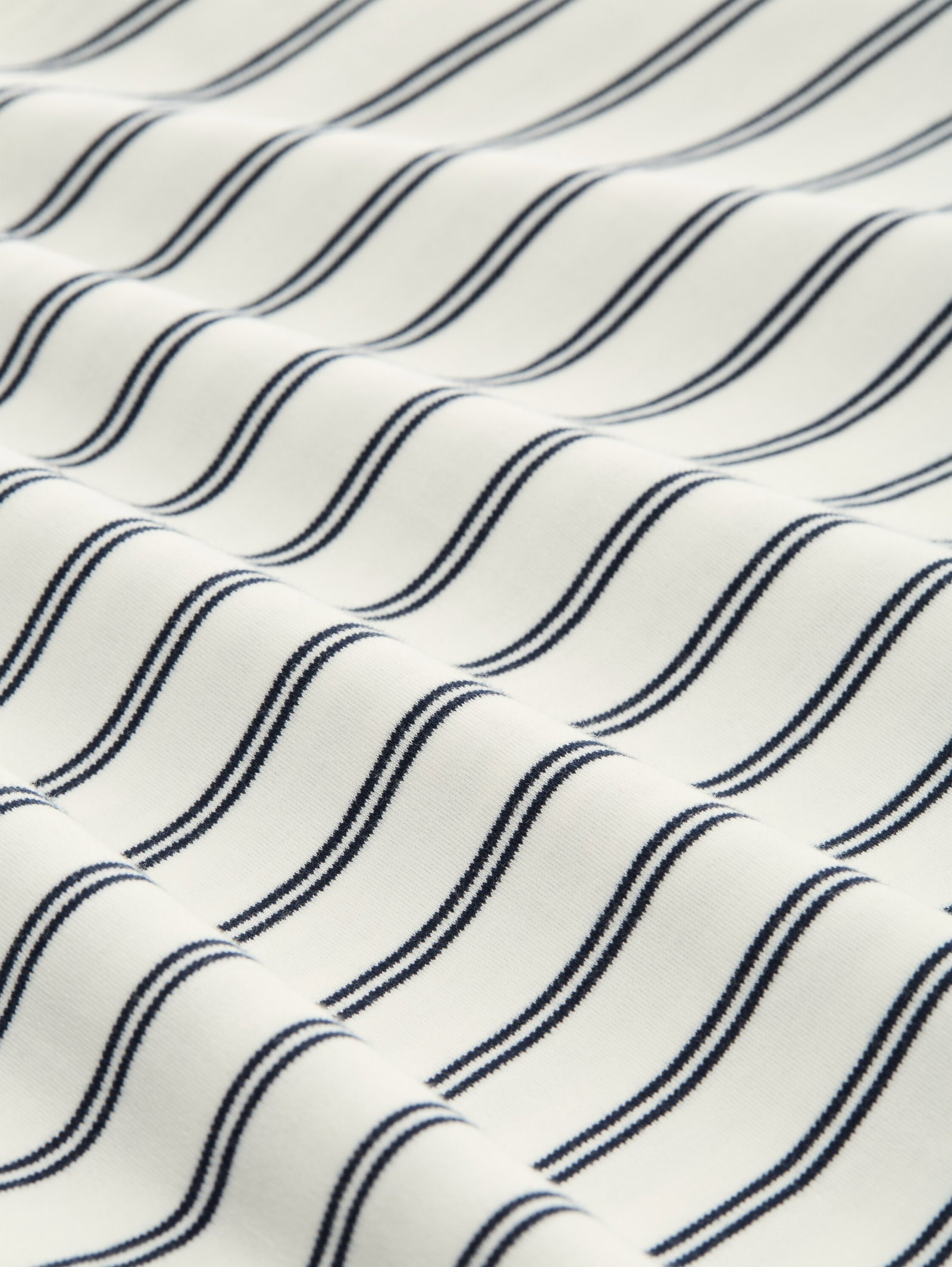 striped interlock T-shirt, off white navy stripe #2