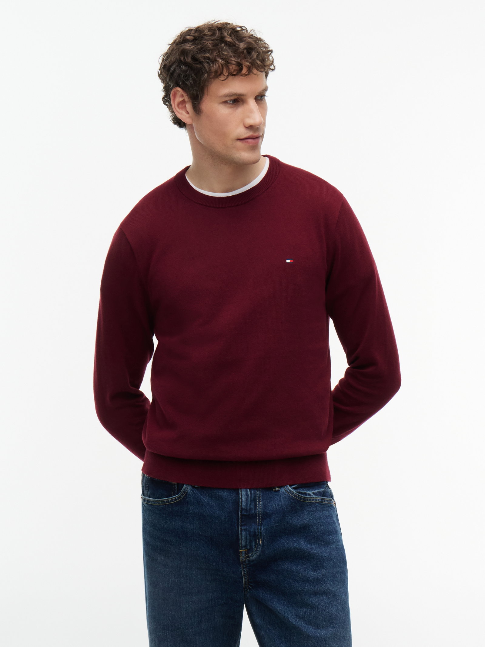 PIMA ORG CTN CASHMERE CREW NECK, PURPLE #2