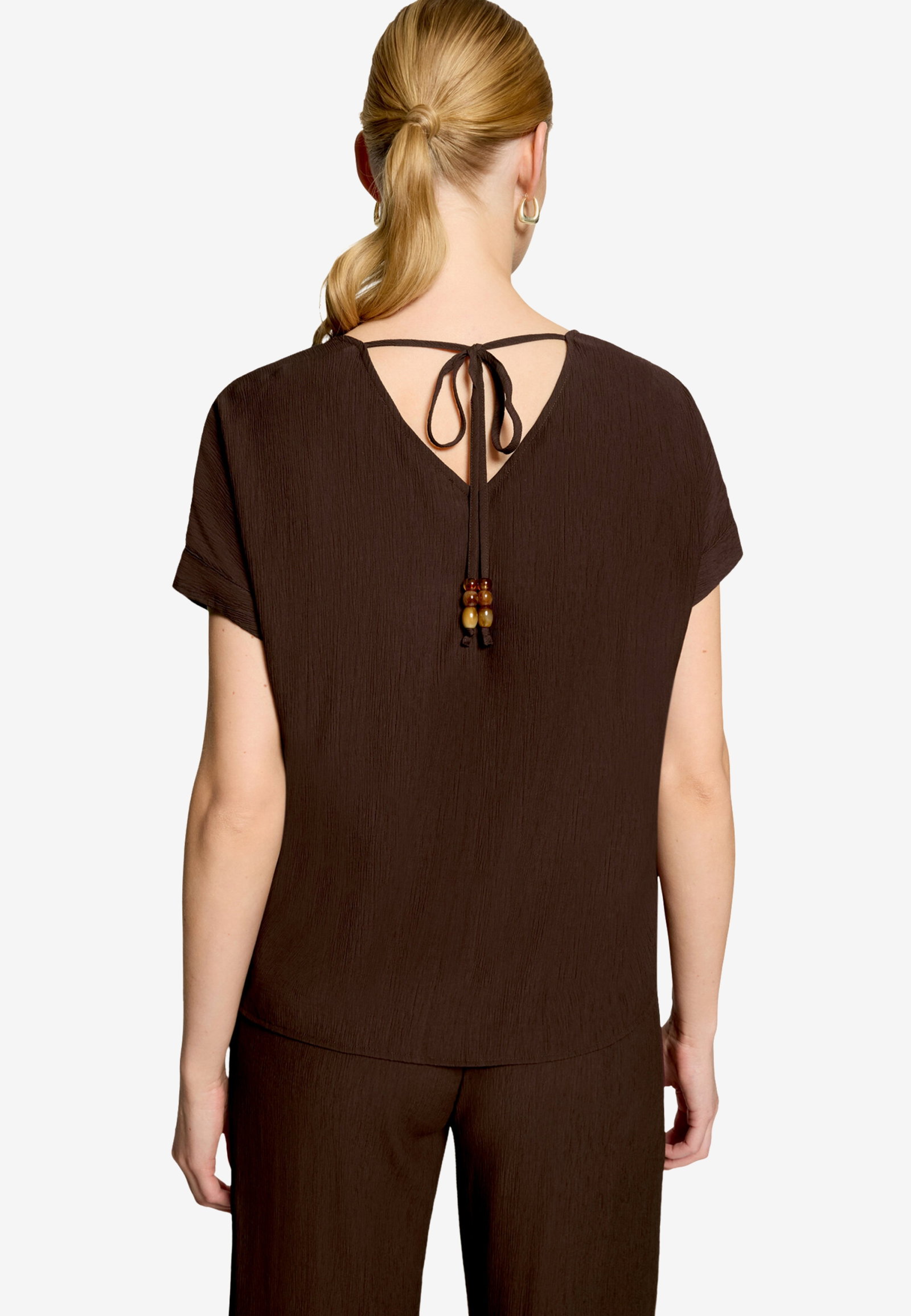 Bluse Kurz ohne Arm, Chocolate Plum #3