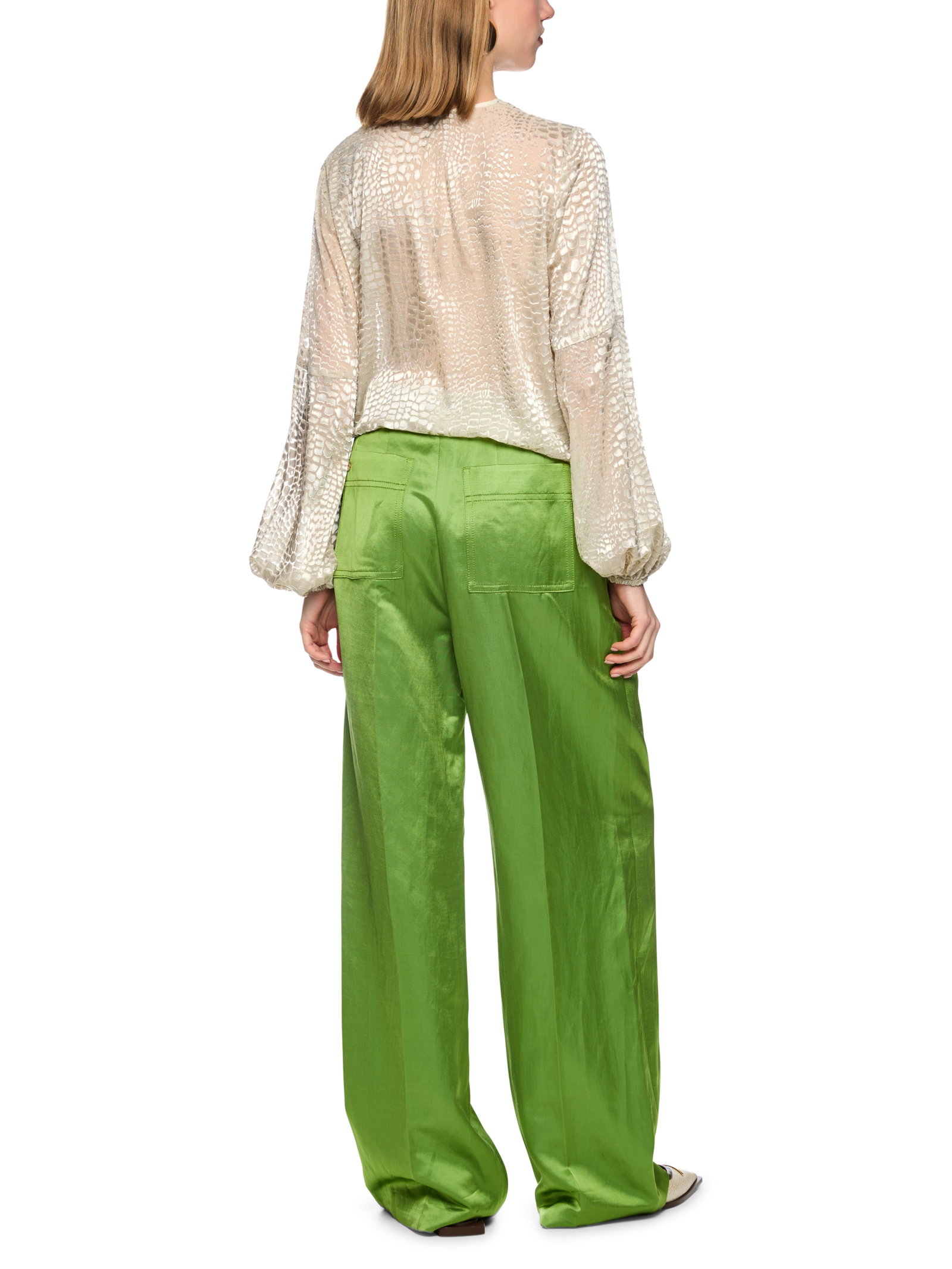 Marc Cain Collections Bluse aus Dévoré-Satin mit Leomuster #3
