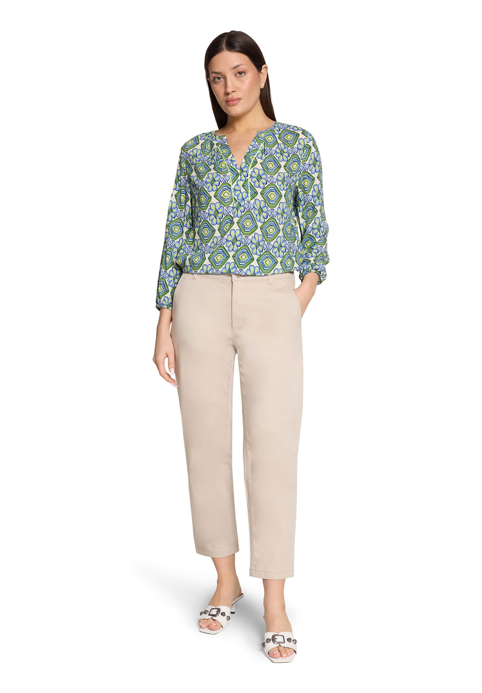 Cartoon |  Cartoon Druckbluse  | 36 | green/blue