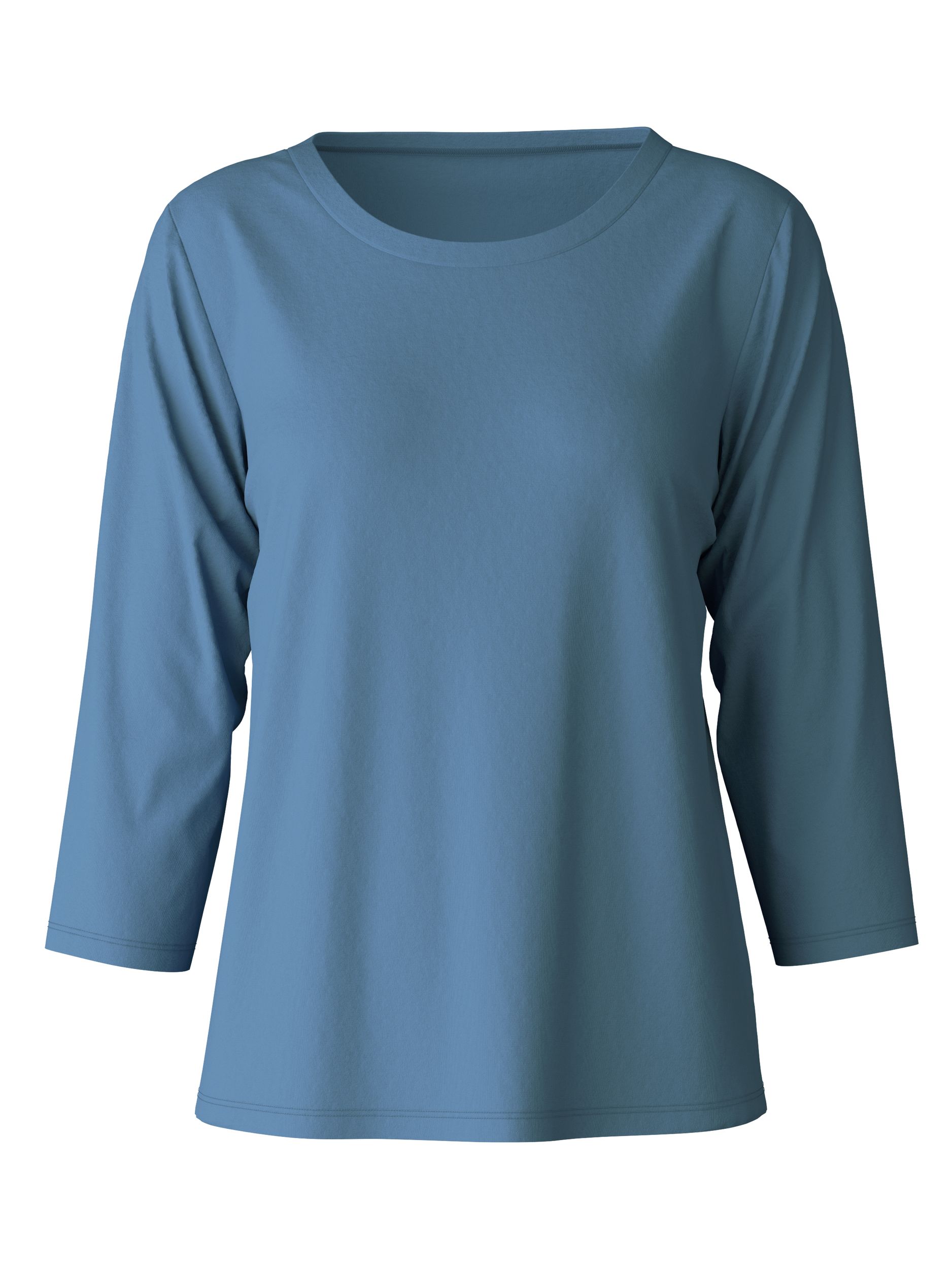 Calida |  DAMEN Shirt 3/4-Arm, blue cotton | M