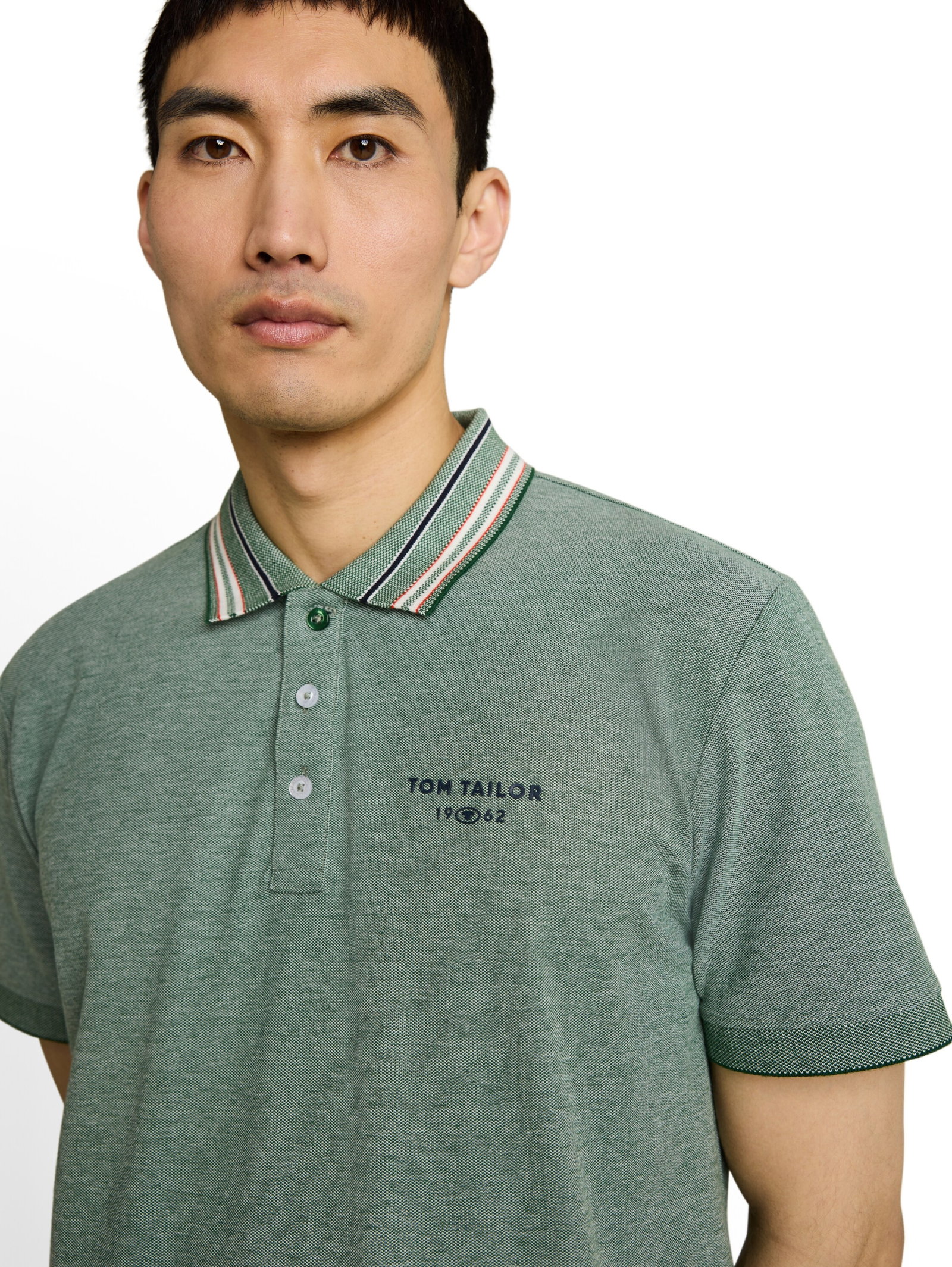 contrast polo, Garden Green #5