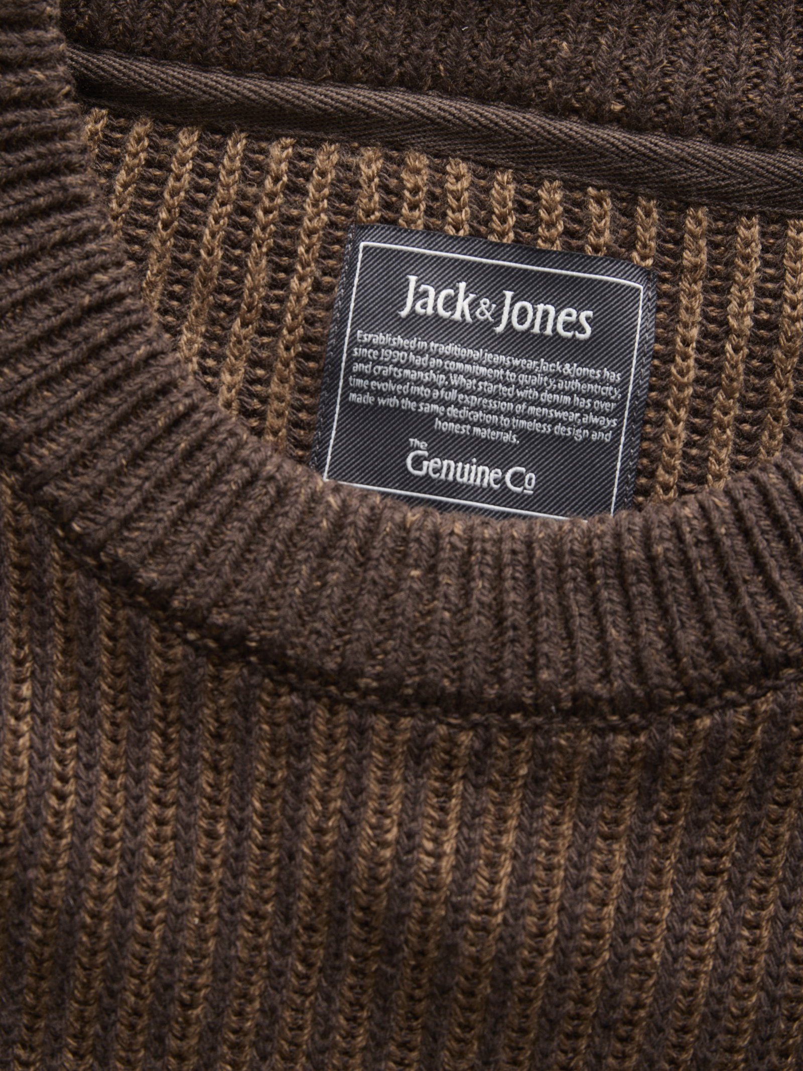 JJEDOVER KNIT CREW NECK SN, Cocoa/Twist w. Mulch #8