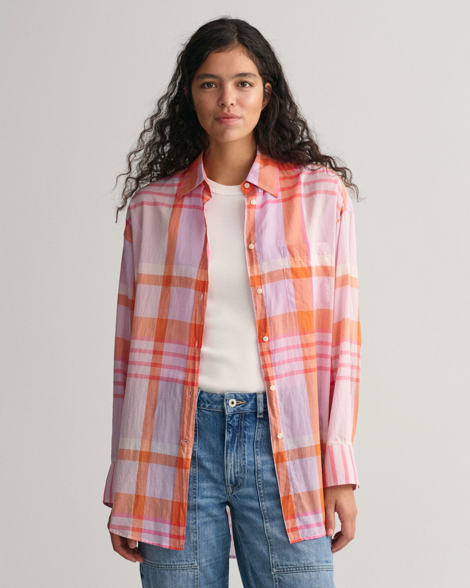 1f970f8f036bd58374afc808534ee1e4 Oversized Madras Bluse