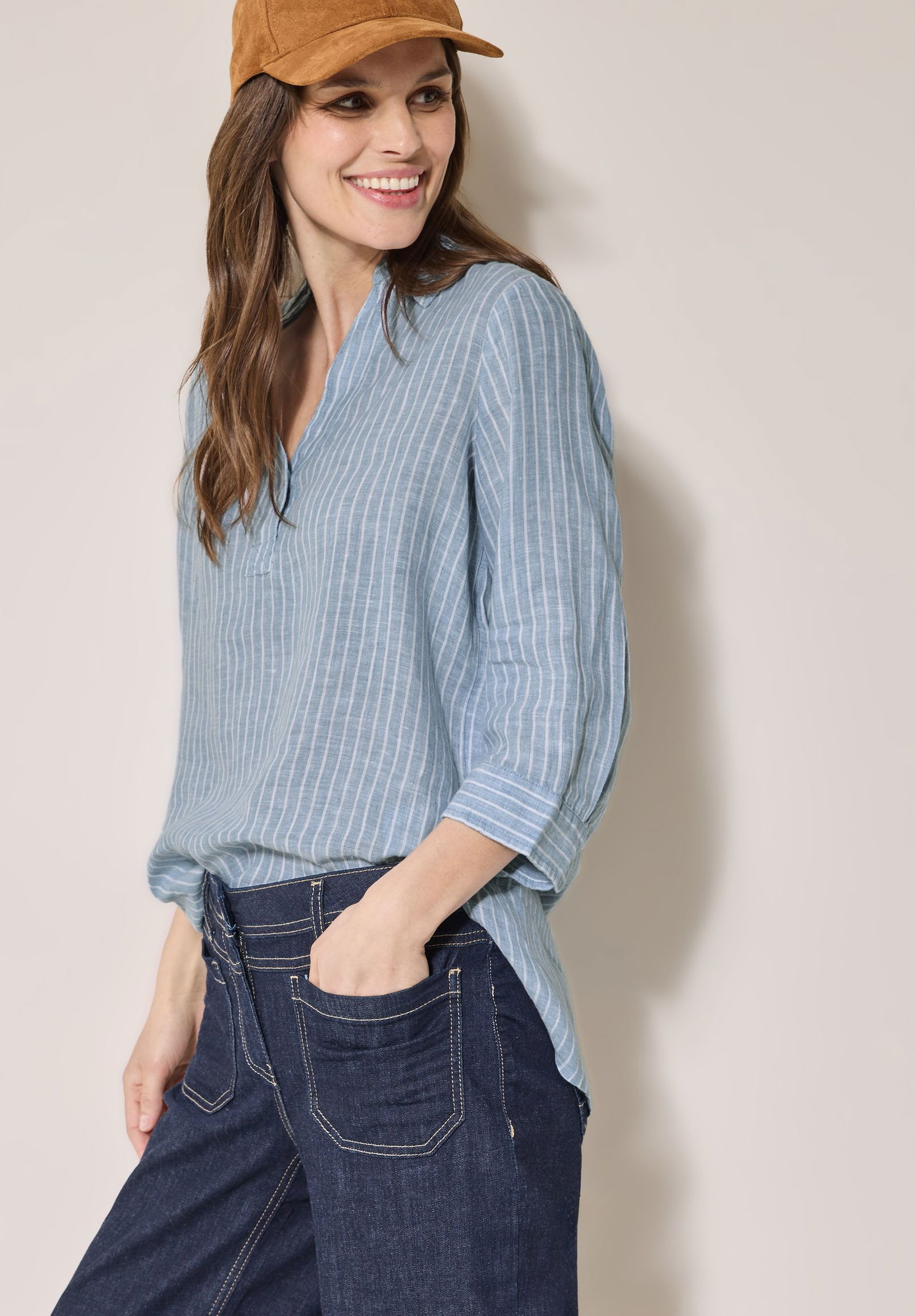 CECIL |  CECIL Bluse aus Leinen  | XL | 11231_26261