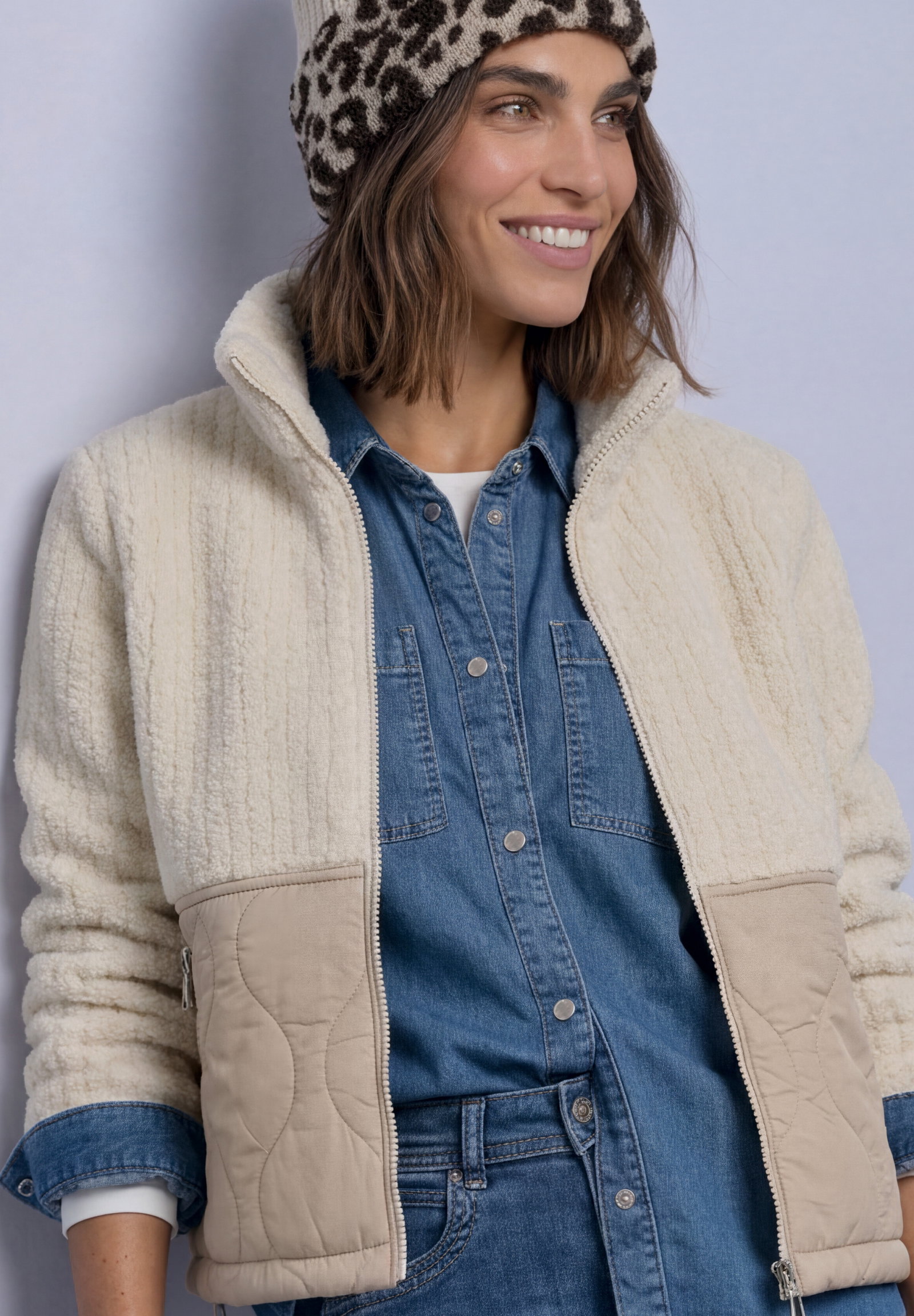 LTD QR Mat Mix Teddy Jkt, soft fawn beige #3