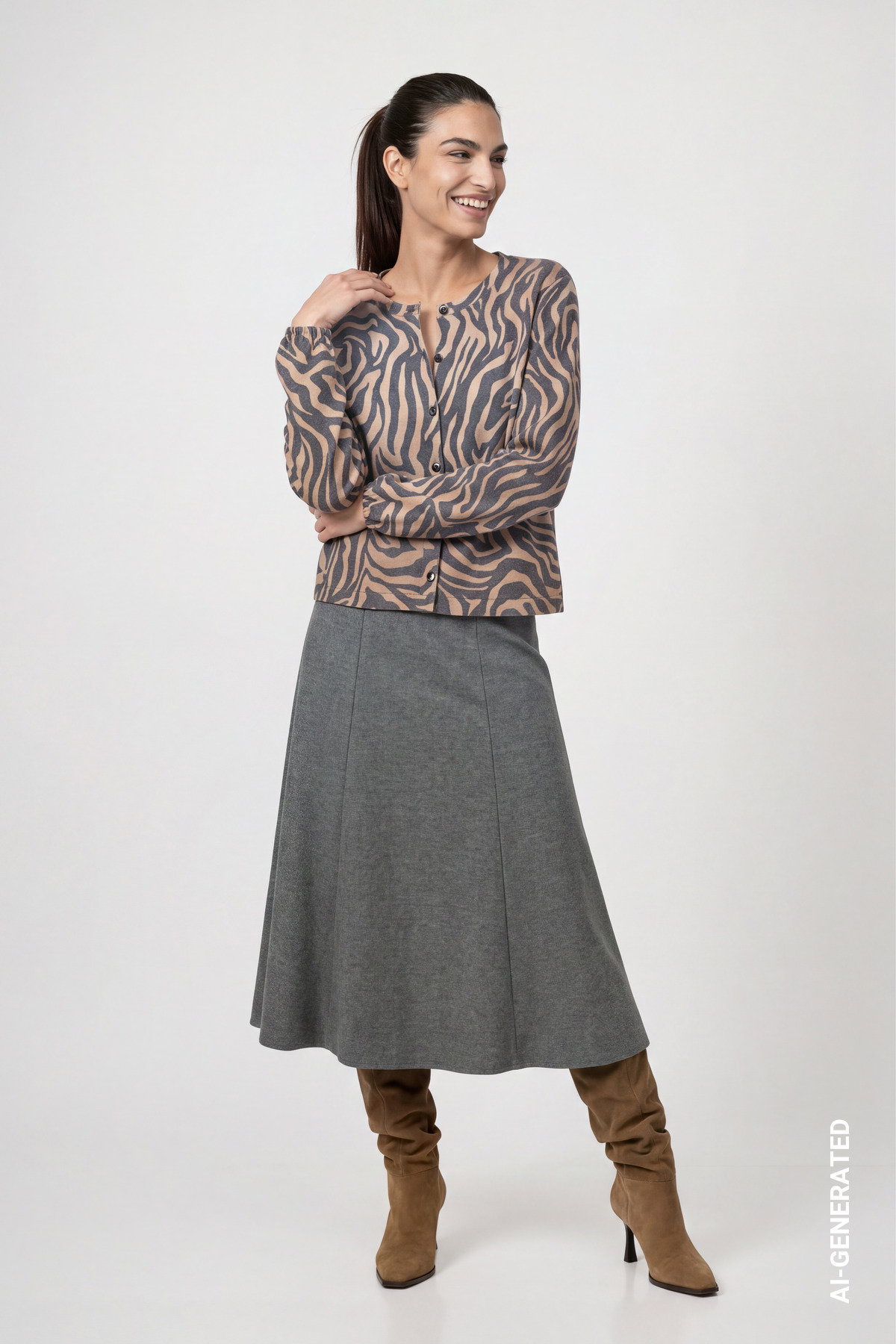 Jacke, brown sugar gemustert #6