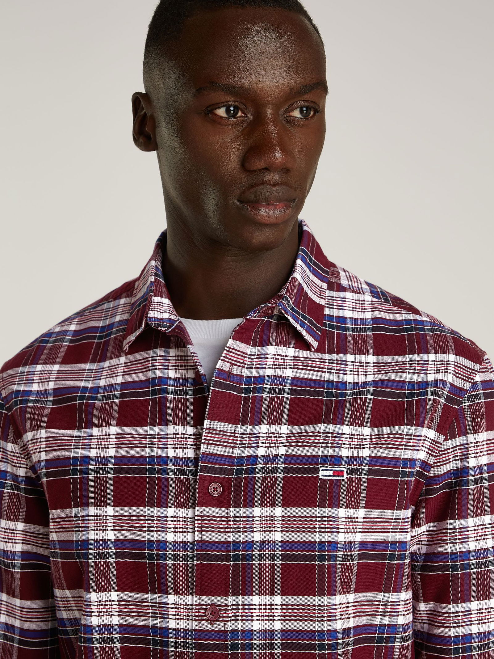Tommy Jeans | Tommy Jeans Hemd Super Slim Fit | XL | deep rouge
