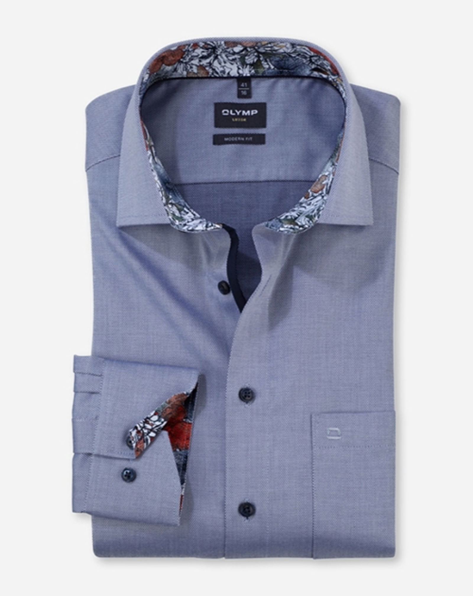 Olymp |  Olymp Hemd Modern Fit  | 42 | marine