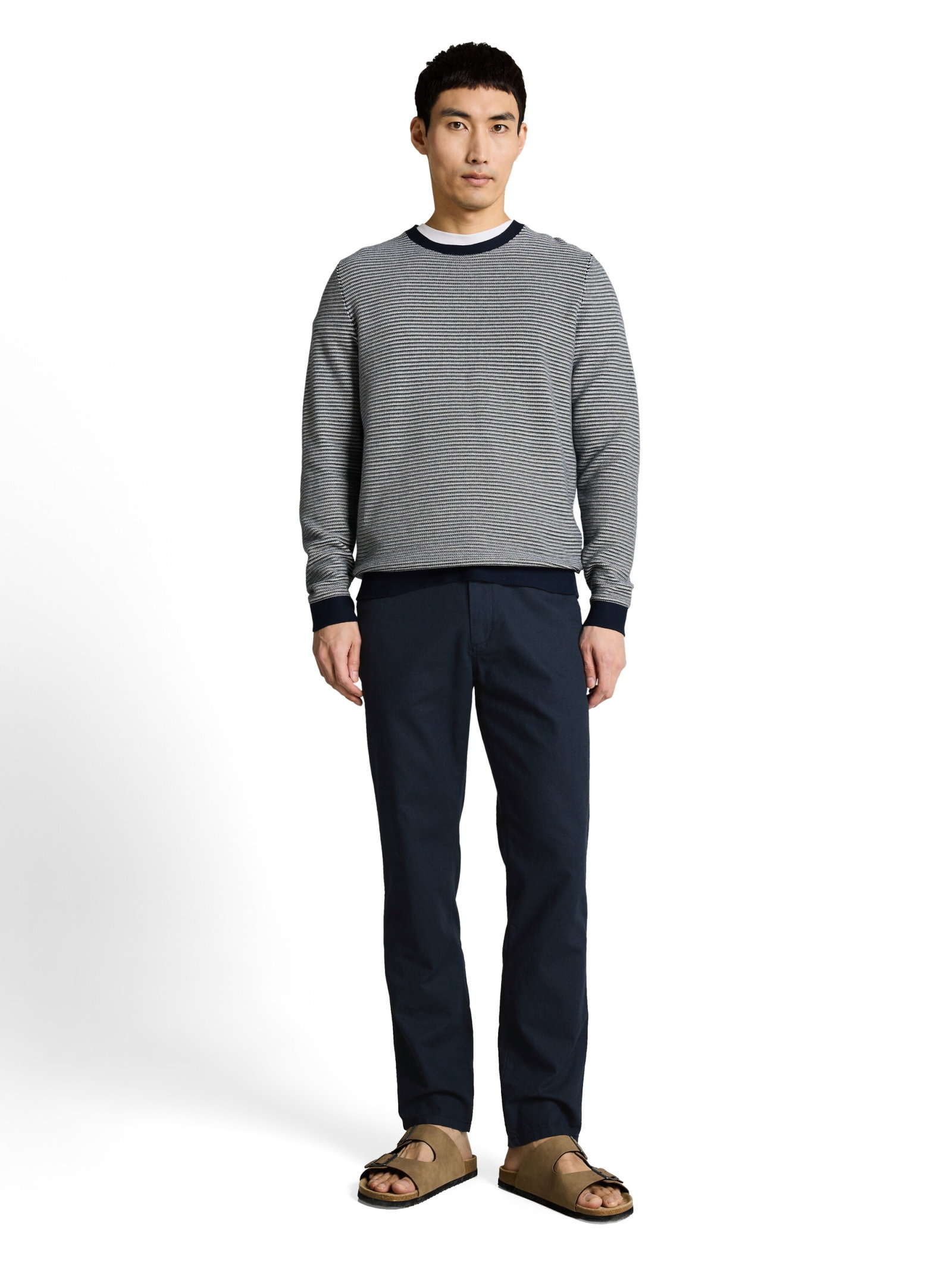 regular cotton linen chino pan, sky captain blue #6