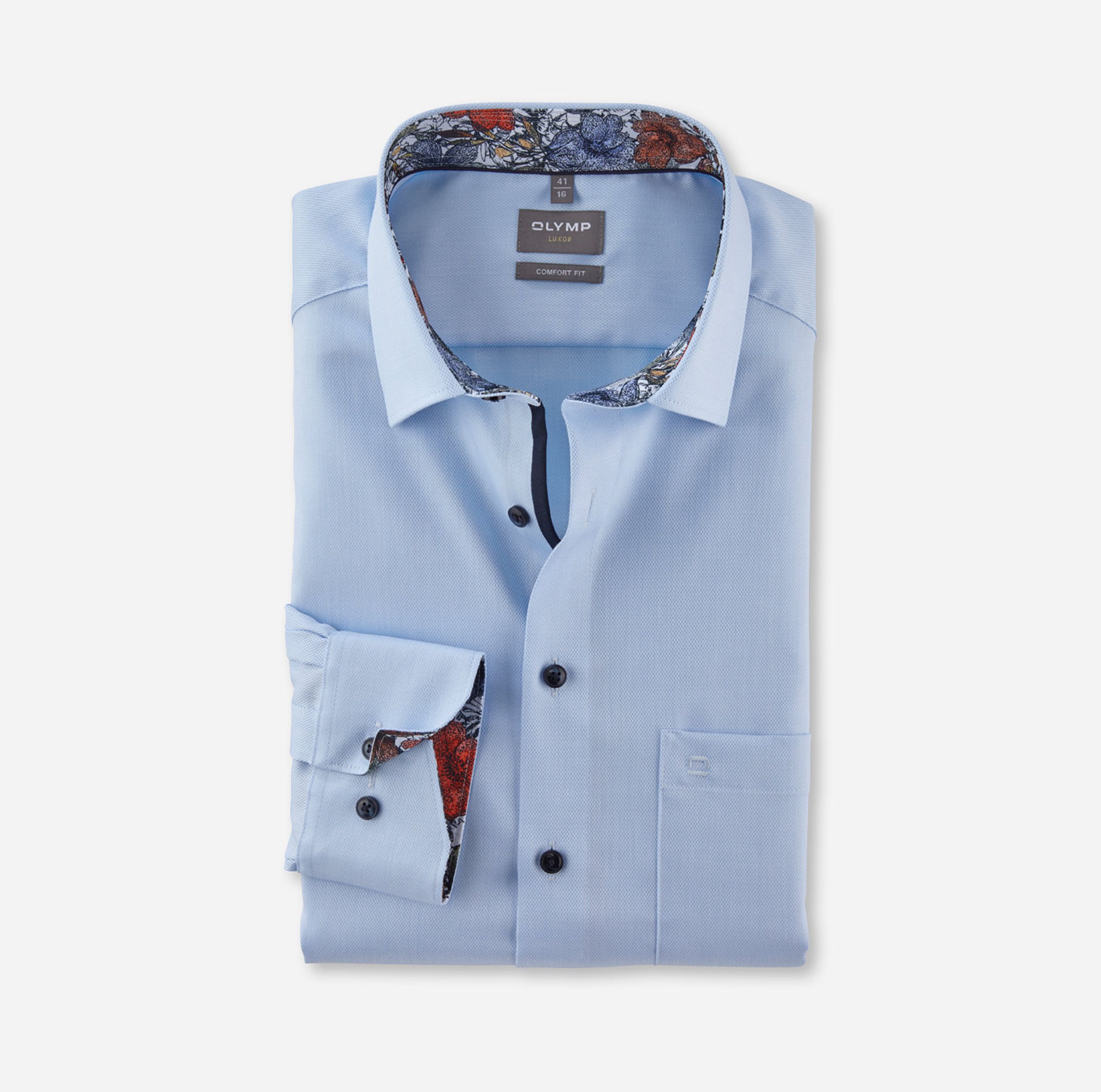 Olymp |  Olymp Hemd Comfort Fit  | 42 | bleu