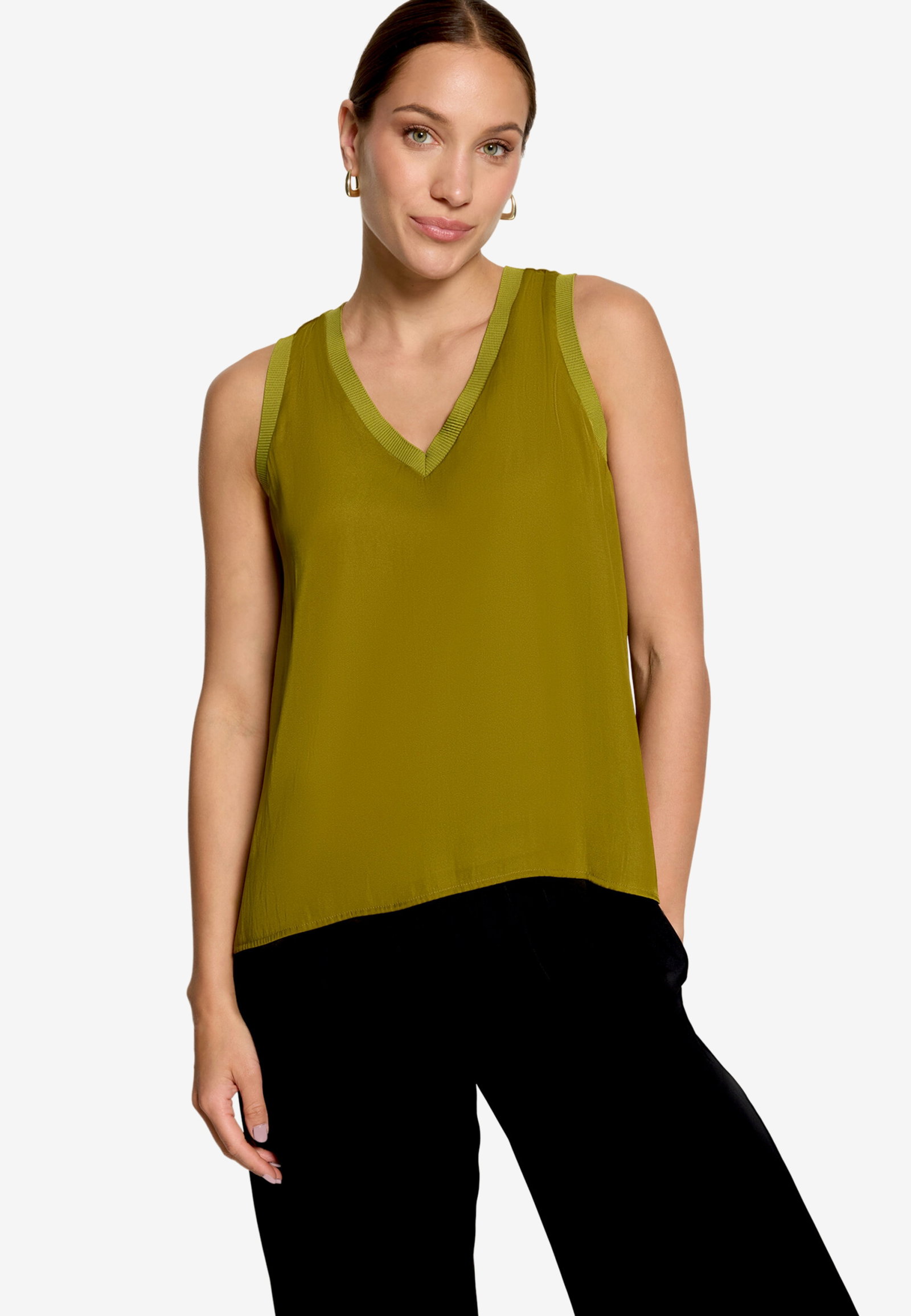 Bluse Kurz ohne Arm, Fir Green #2