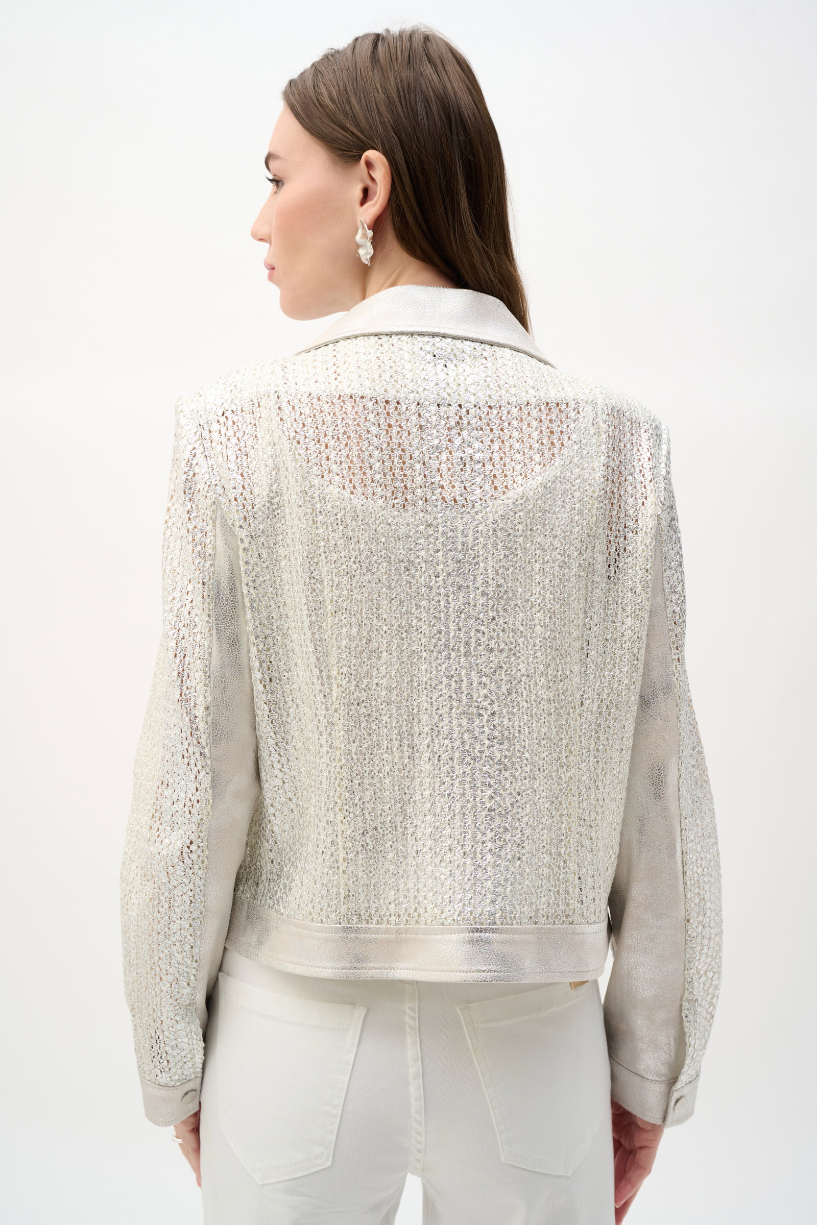 Joseph Ribkoff Jacke mit Reißverschluss in Silber #2