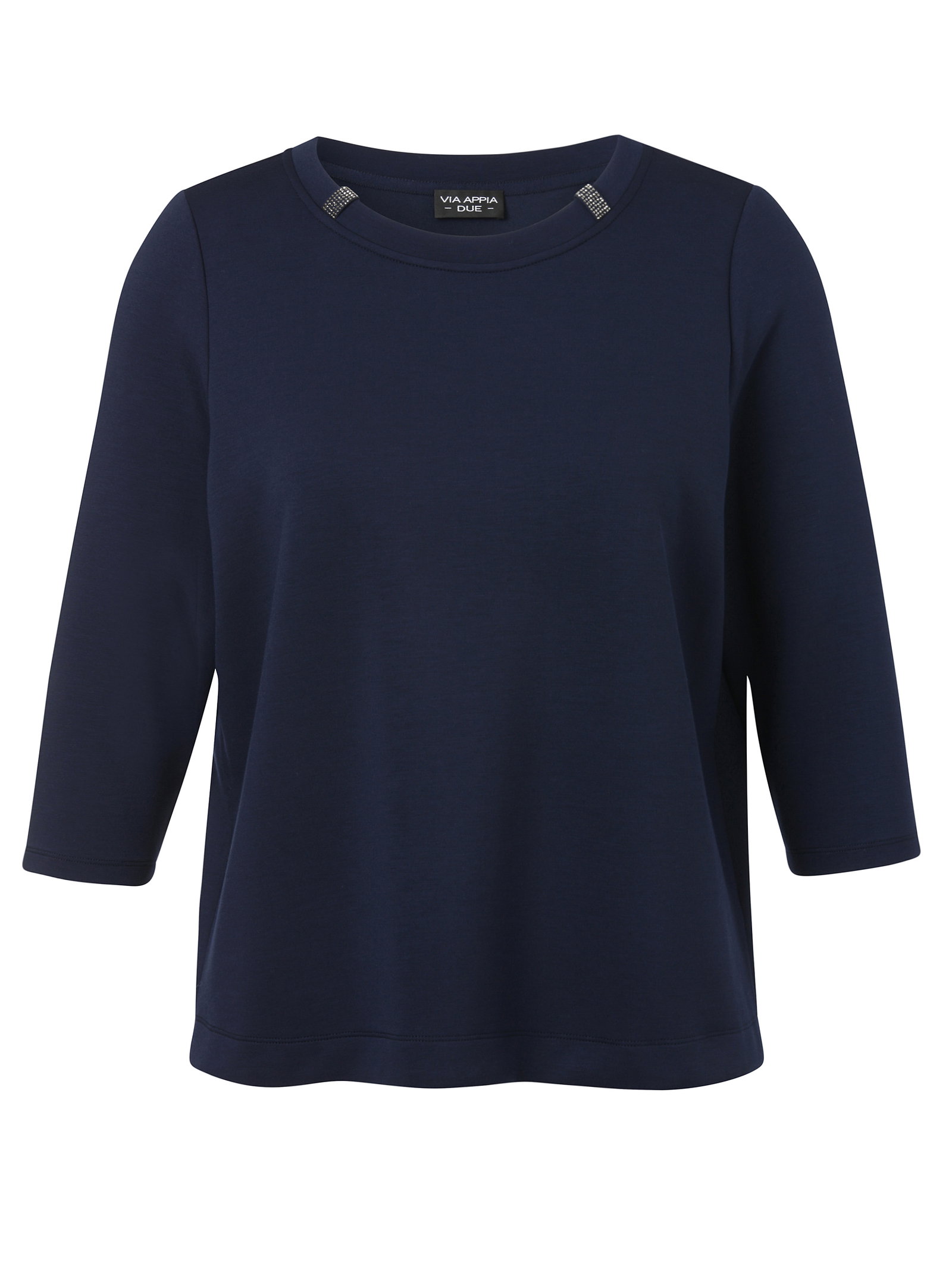 Sweatshirt Rundhals 3/4 Arm, indigo #1