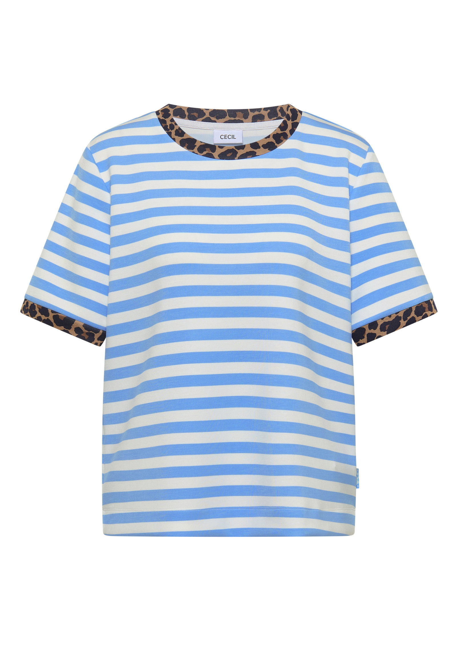 TOS Striped Soft Modal Shirt, easy blue #1