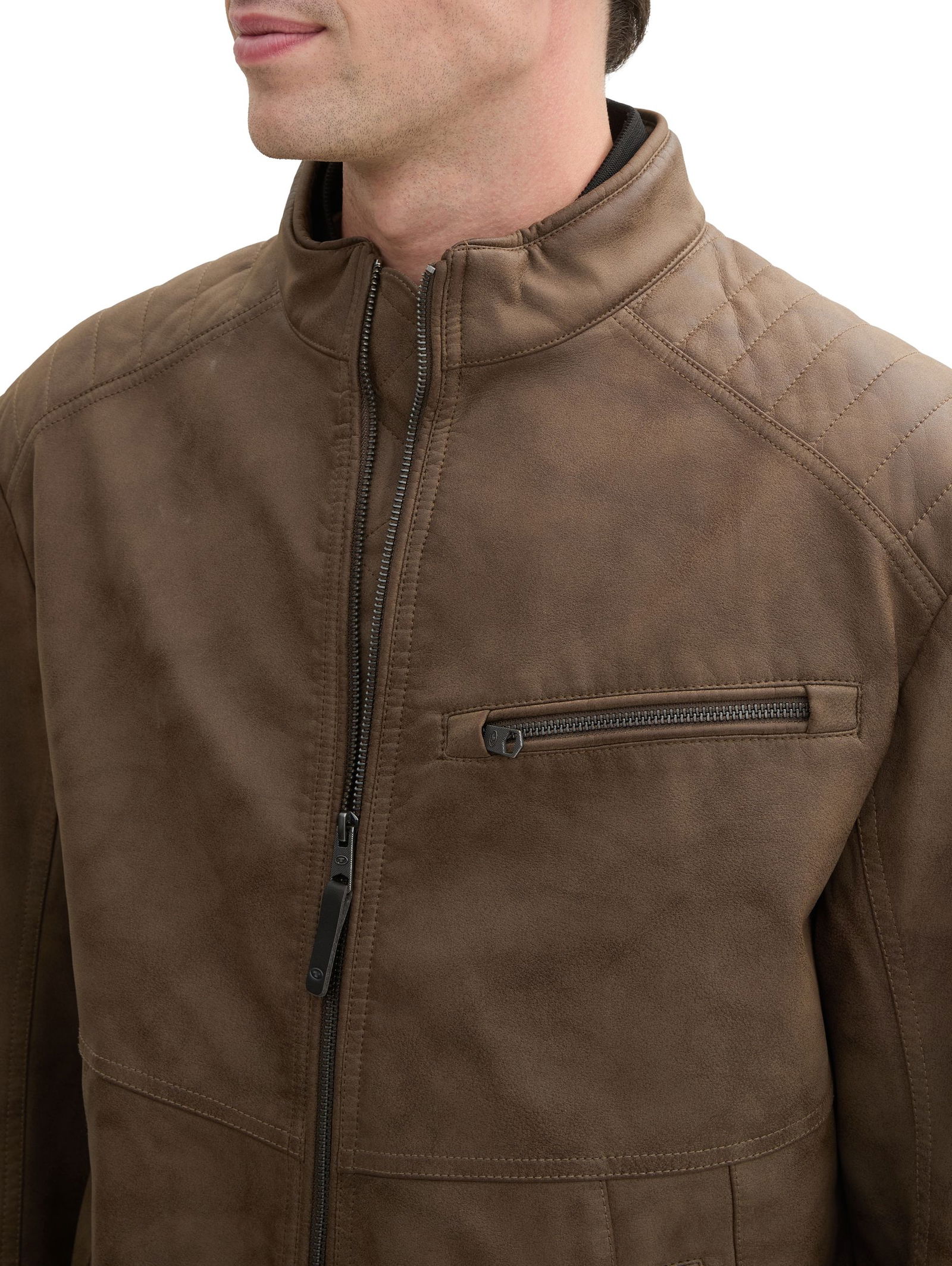 Motorcycle Jacket Tom Tailor Lederblouson Herren Tom Tailor
