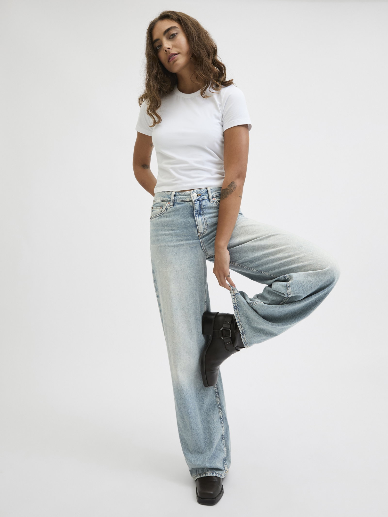 JXTOKYO WIDE HW JEANS R6167 DNM NOO, Light Blue Denim #9