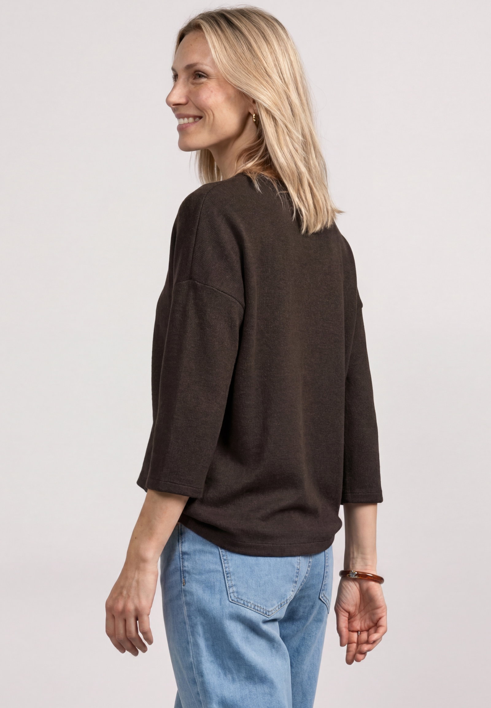 knit look shirt, black coffee #4