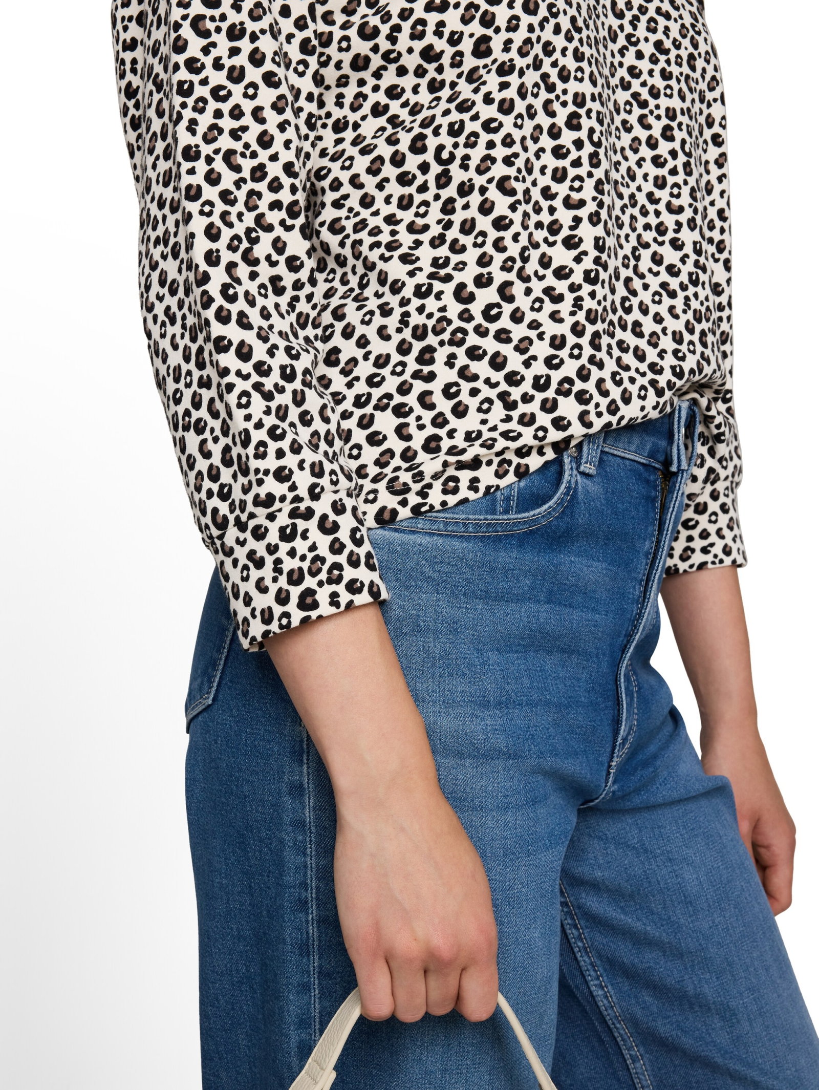 printed sweatshirt, beige brown leo print #6