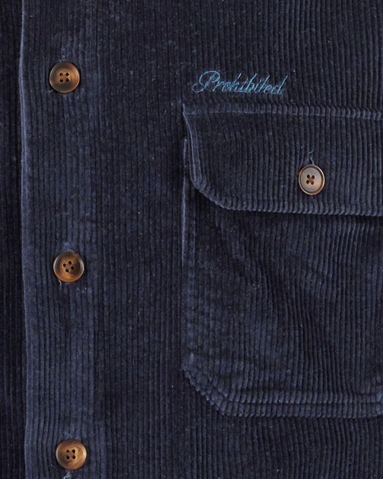 7ad79c77470fbfa06fc255a56642b0d5 Prohibited |  Prohibited Overshirt "Corduroy" | XL | navy