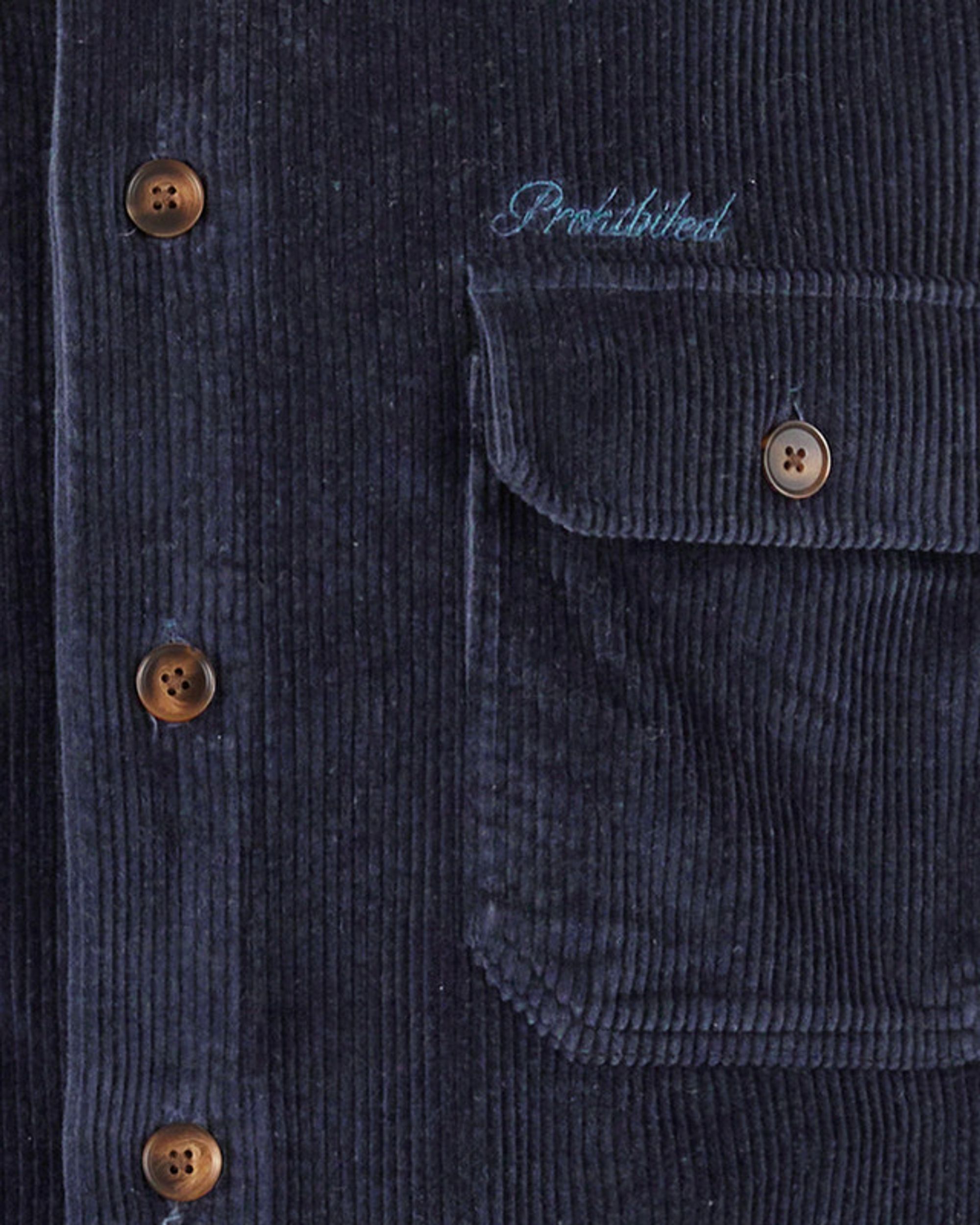 Prohibited |  Prohibited Overshirt "Corduroy" | XL | navy