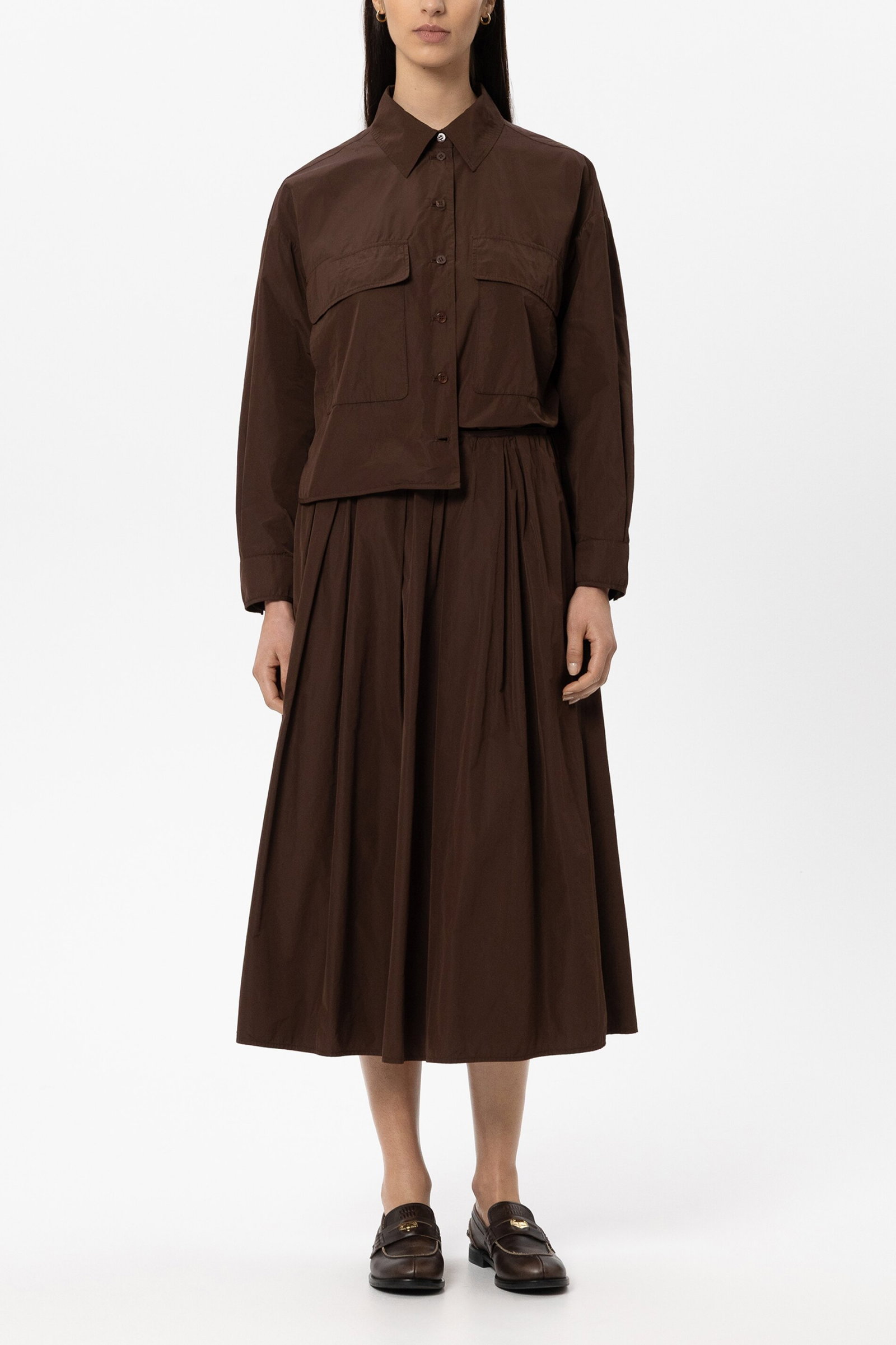 Luisa Cerano Taft-Blousonjacke marone #2
