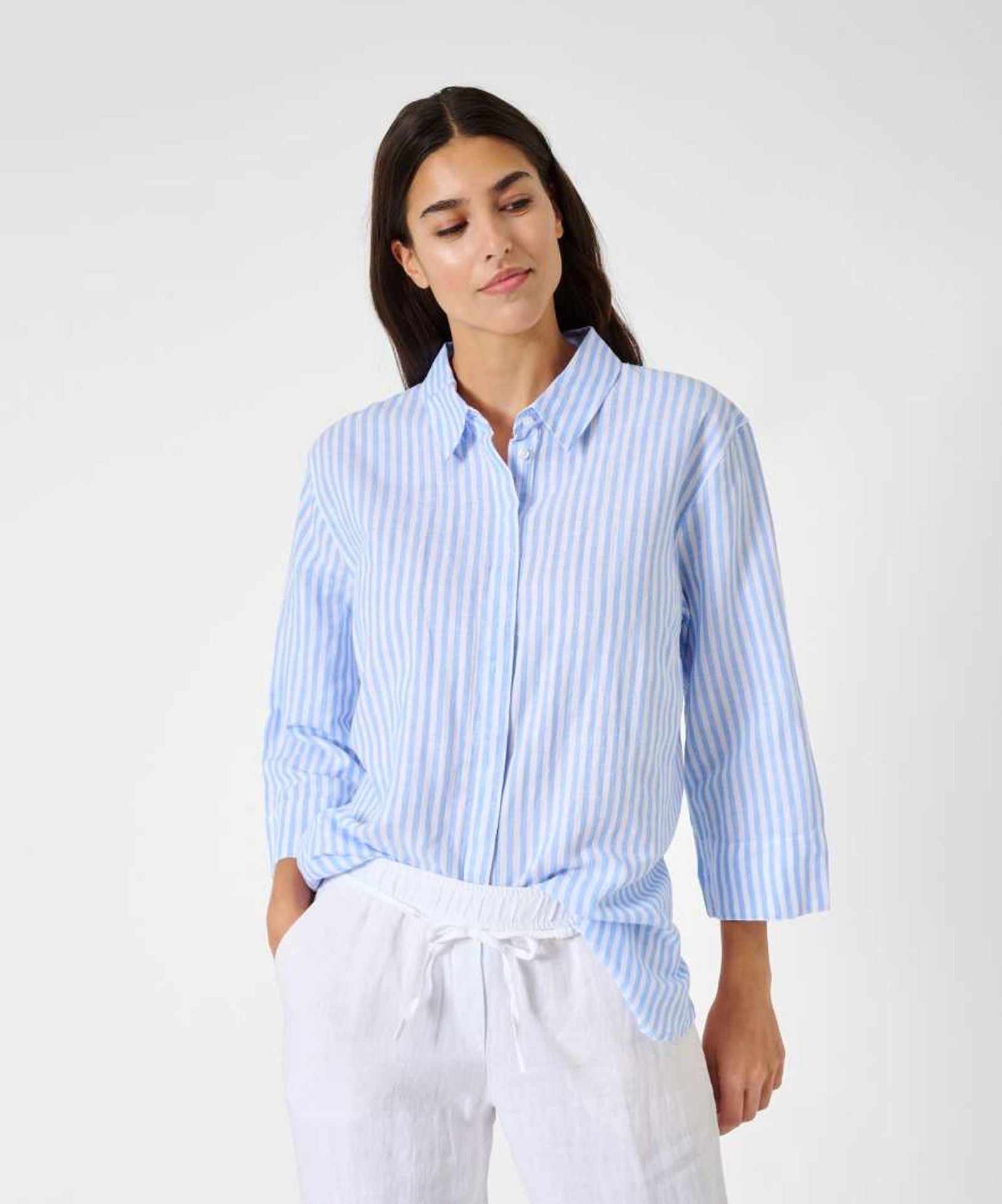 Brax | Brax Bluse aus Leinen | 38 | used stone blue