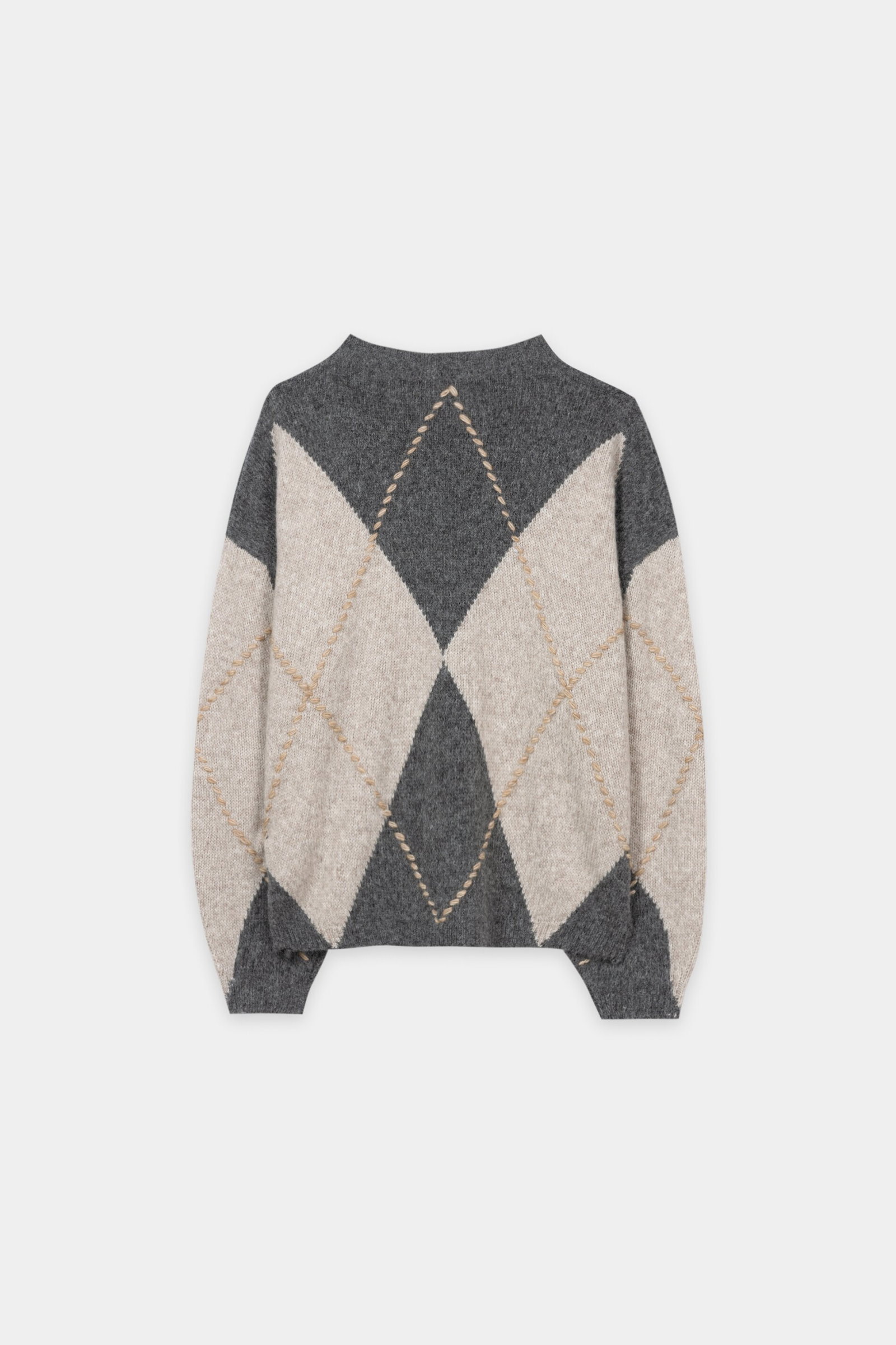 Alpaka-Mix-Pullover mit Muster, pearl/heather grey #5