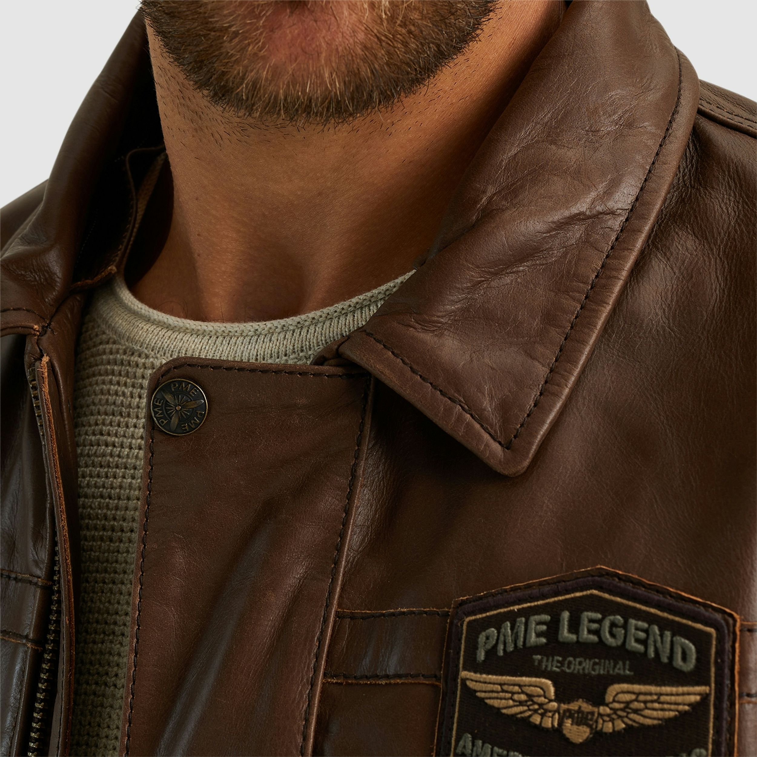 PME Legend |  PME Legend Lederjacke  | XXL | d.brown