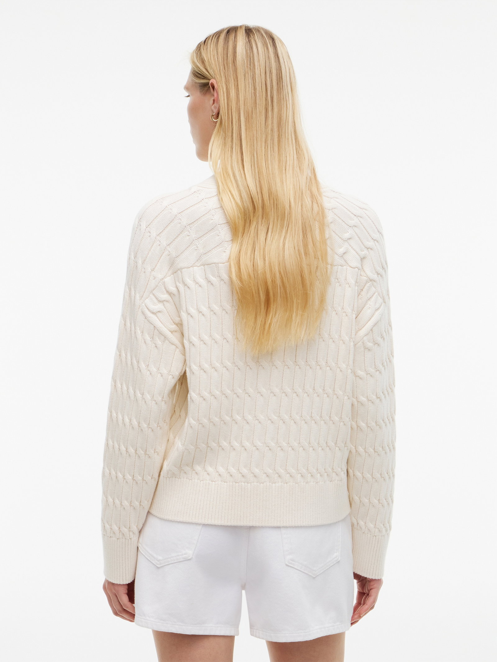 MID GG CABLE V-NK LS CARDI, YELLOW #4