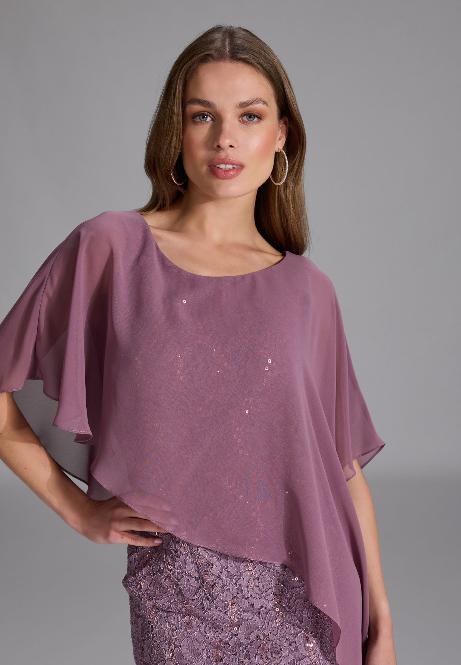 4cb36e4c5267192f3aa6a8b105caf4be SWING | SWING Kurzes Kleid | 50 | mauve